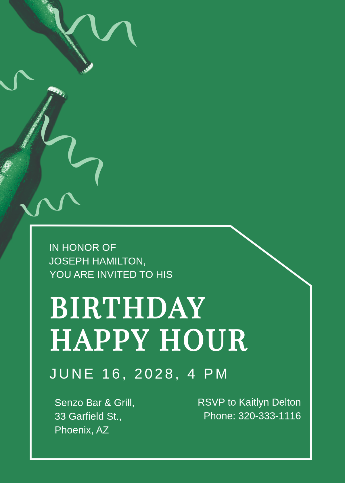 Happy Hour Birthday Invitation