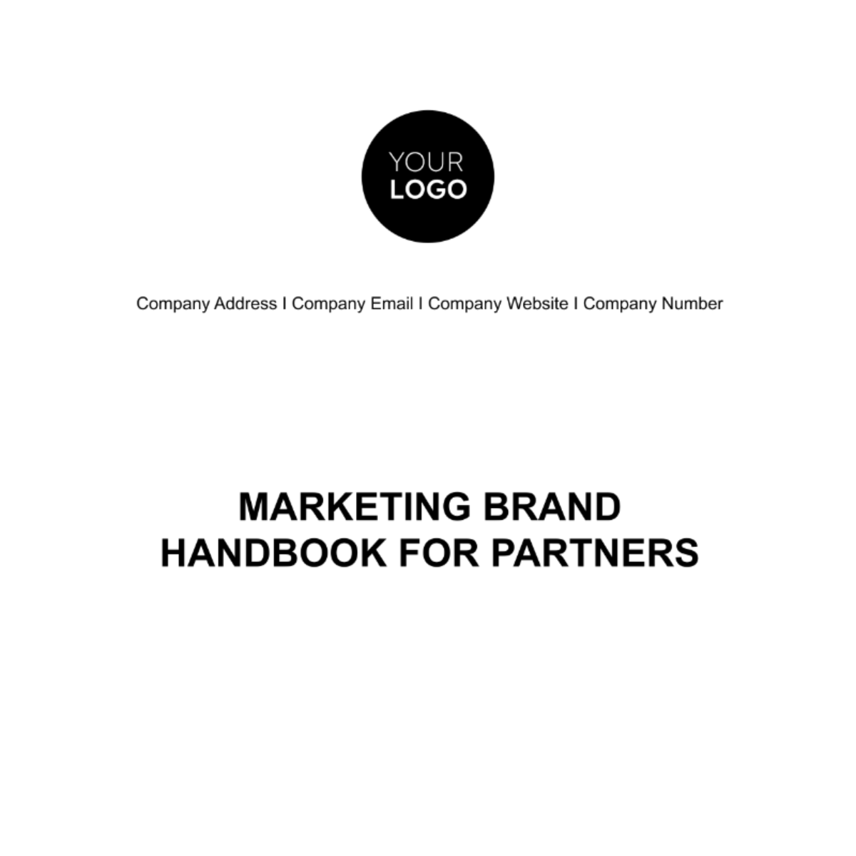 Marketing Brand Handbook for Partners Template