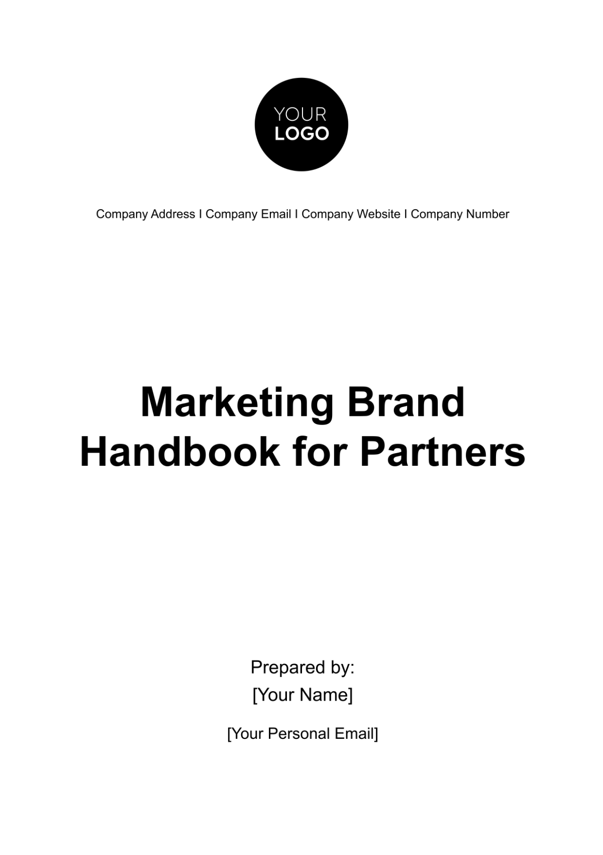 Marketing Brand Handbook for Partners Template - Edit Online & Download