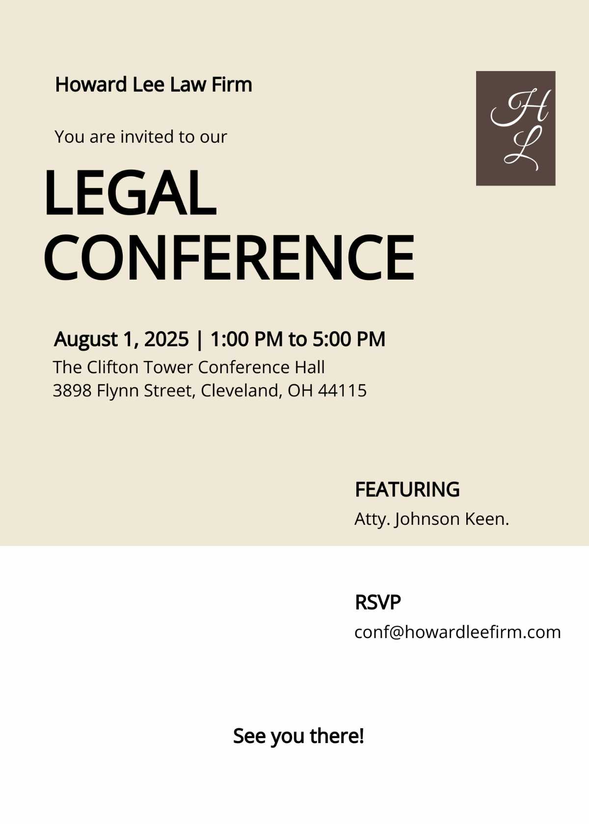Legal Conference Invitation Template