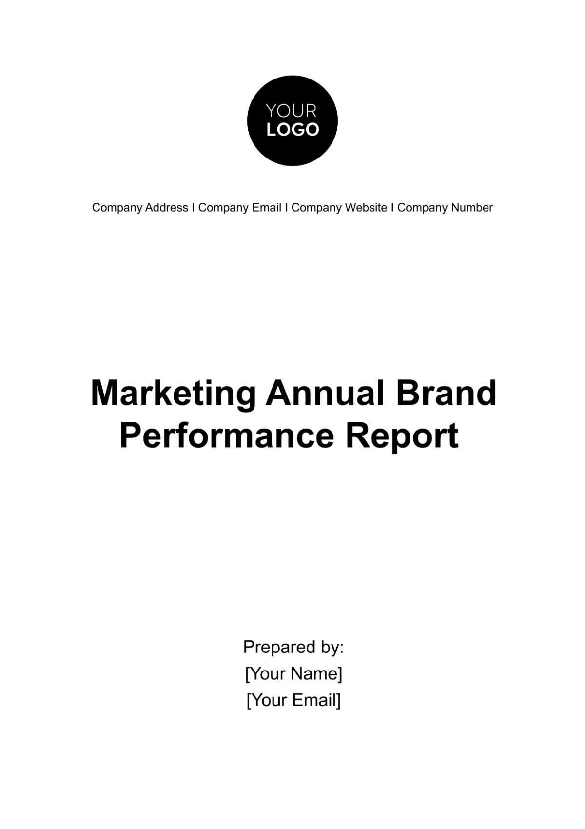 Marketing Annual Brand Performance Report Template - Edit Online & Download