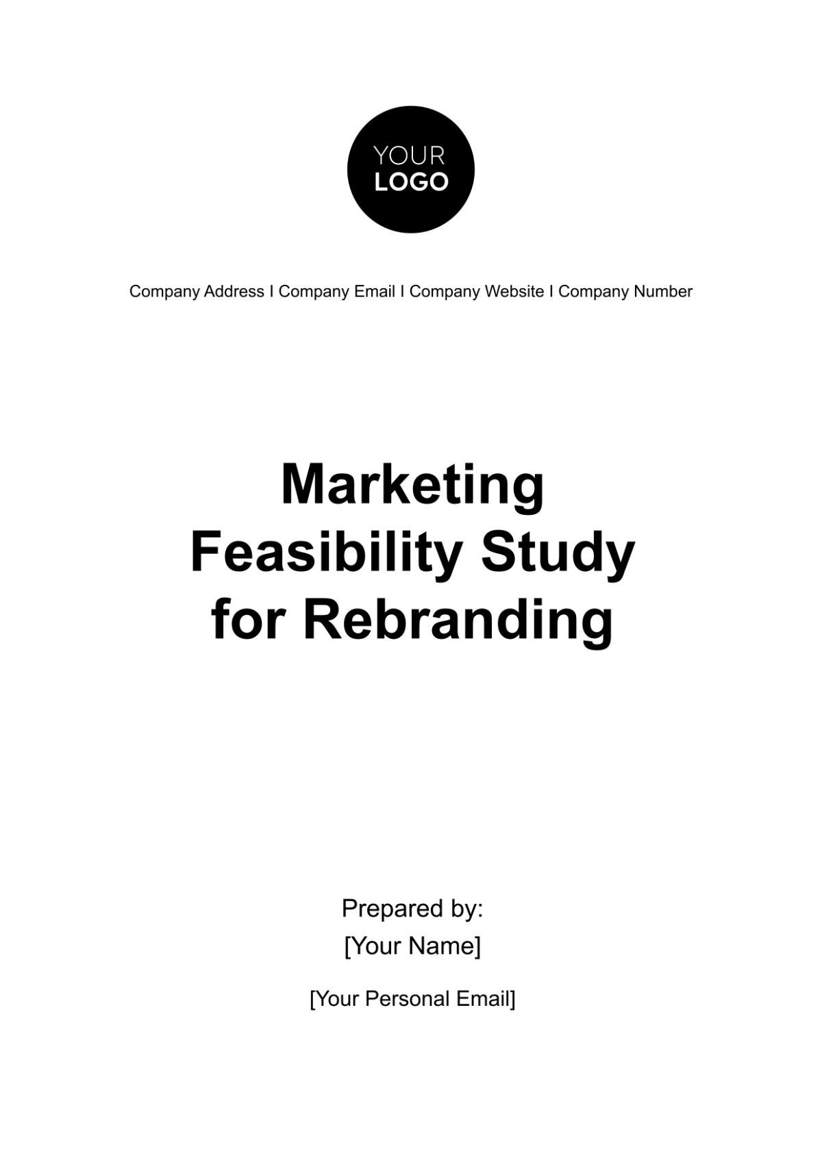 Marketing Feasibility Study for Rebranding Template - Edit Online & Download