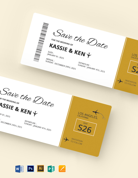 18+ Boarding Pass Invitation Templates - Free Downloads | Template.net