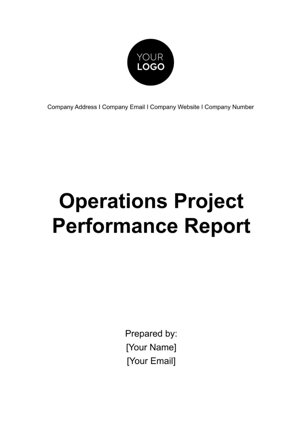 Operations Project Performance Report Template - Edit Online & Download