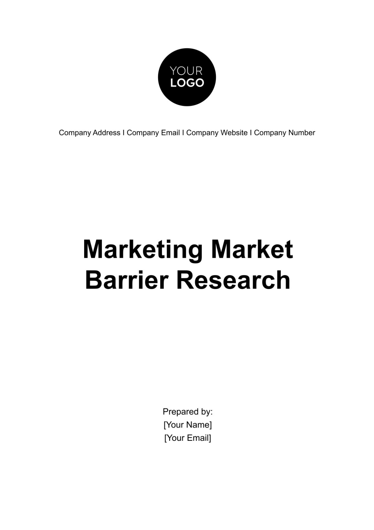 Marketing Market Barrier Research Template - Edit Online & Download