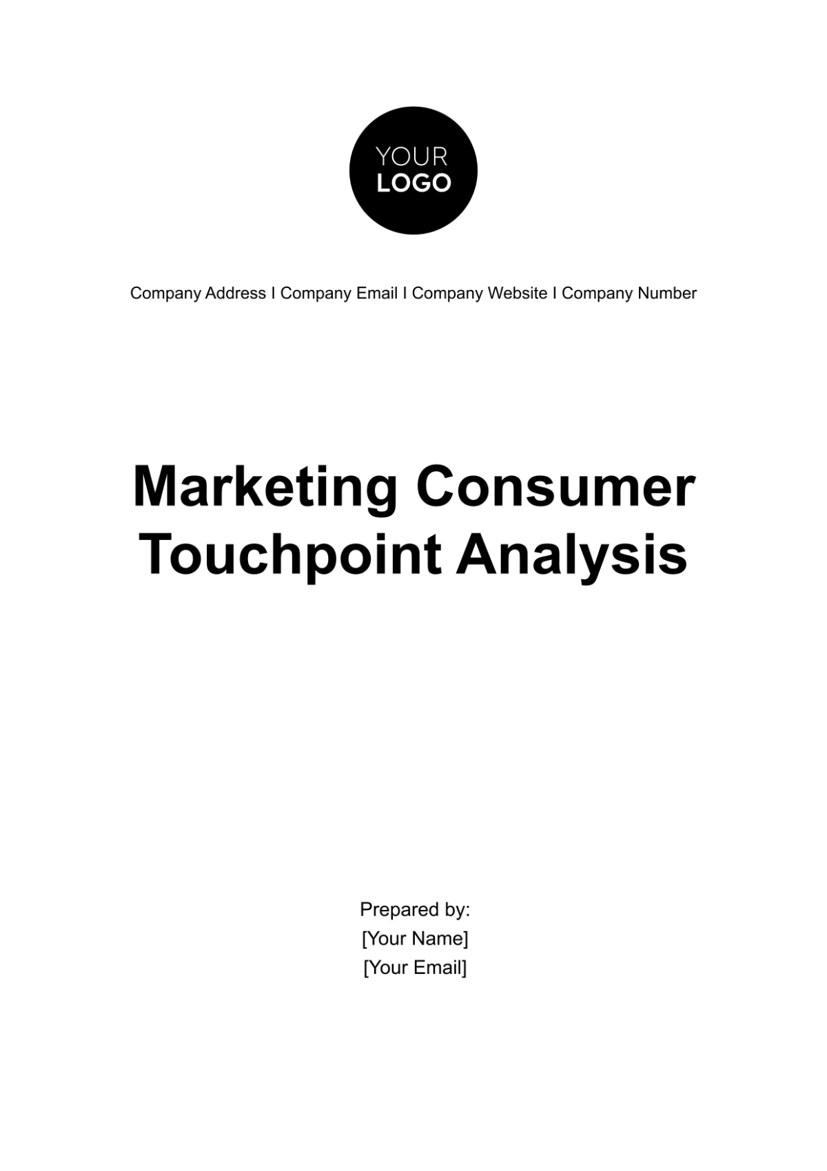 Marketing Consumer Touchpoint Analysis Template