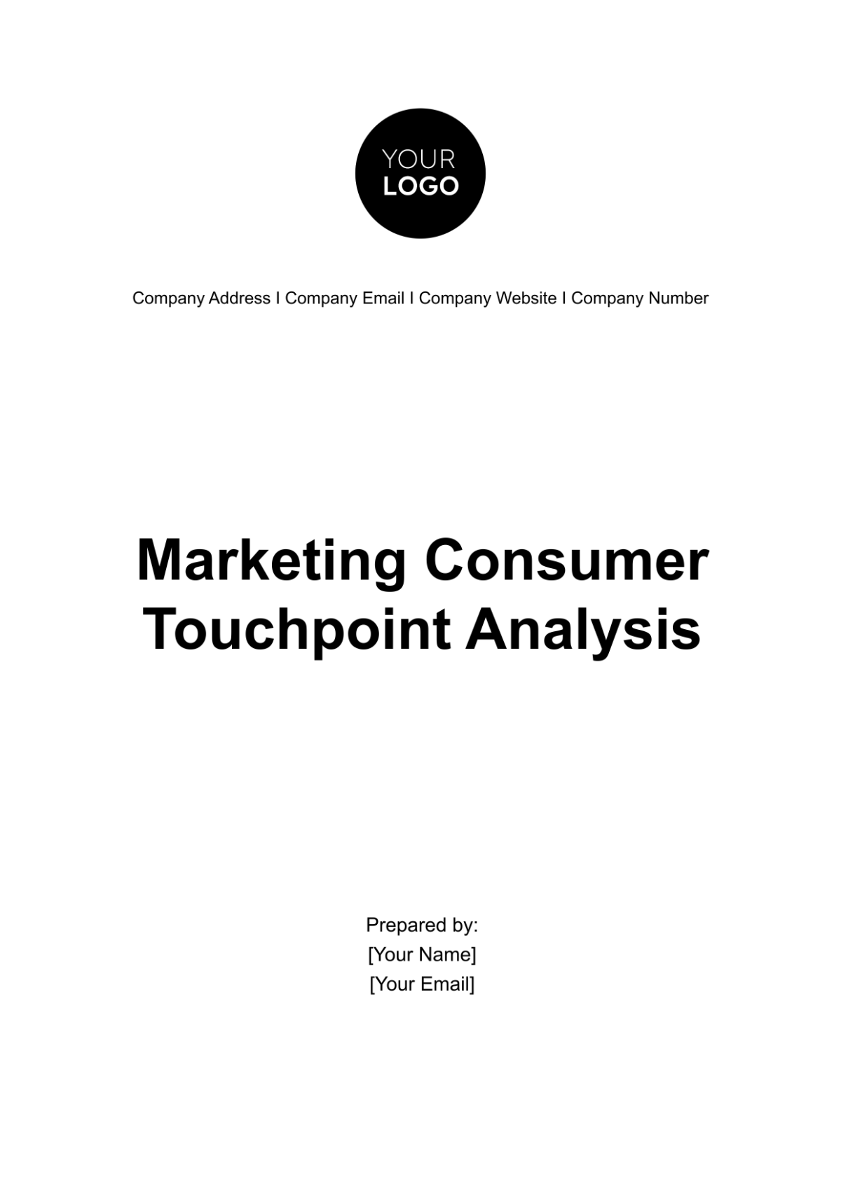 Marketing Consumer Touchpoint Analysis Template - Edit Online & Download