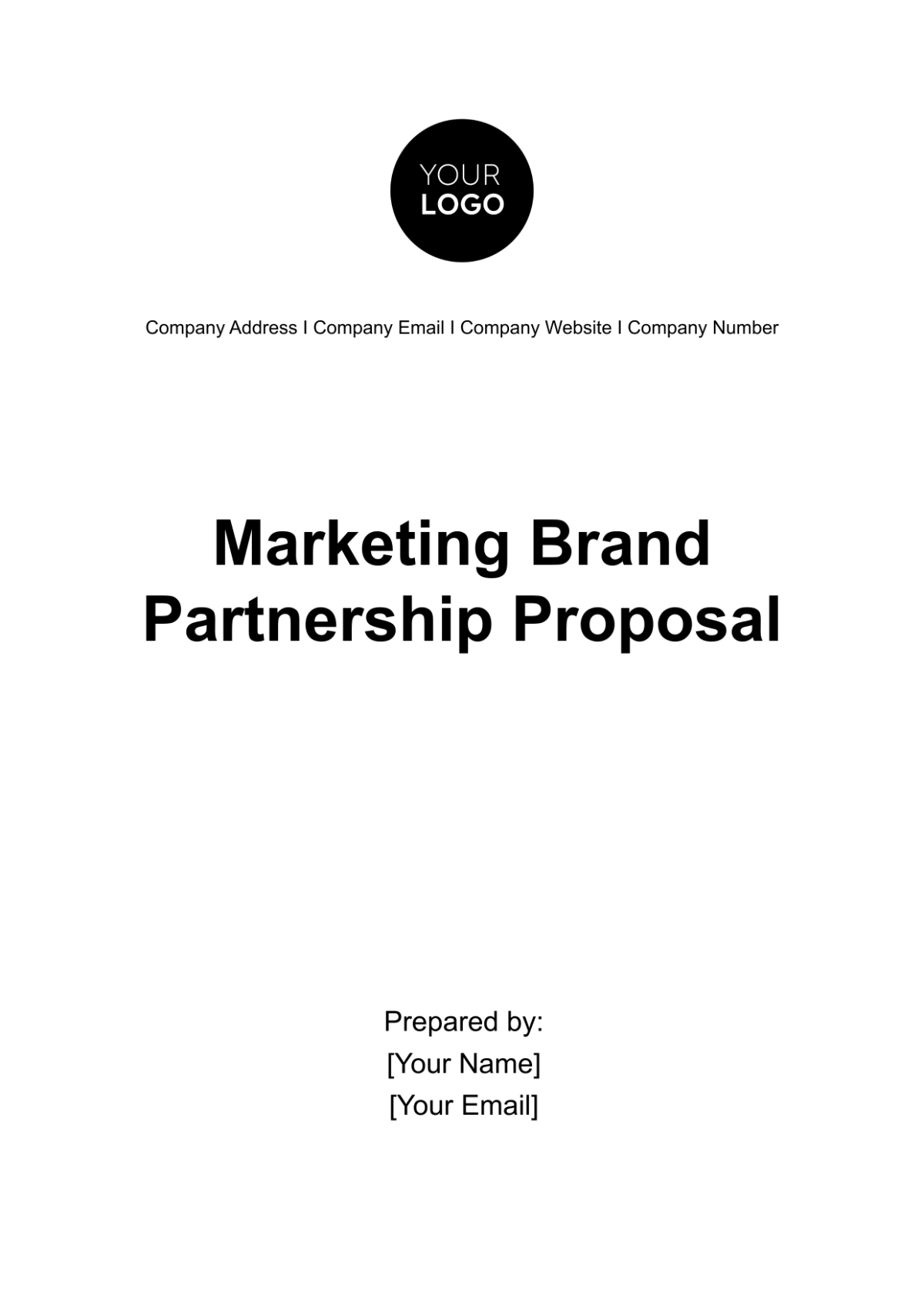 Free Marketing Brand Partnership Proposal Template
