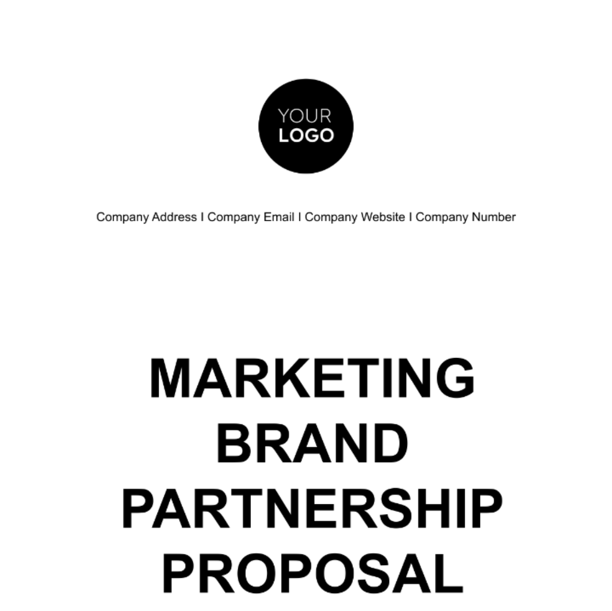 Marketing Brand Partnership Proposal Template