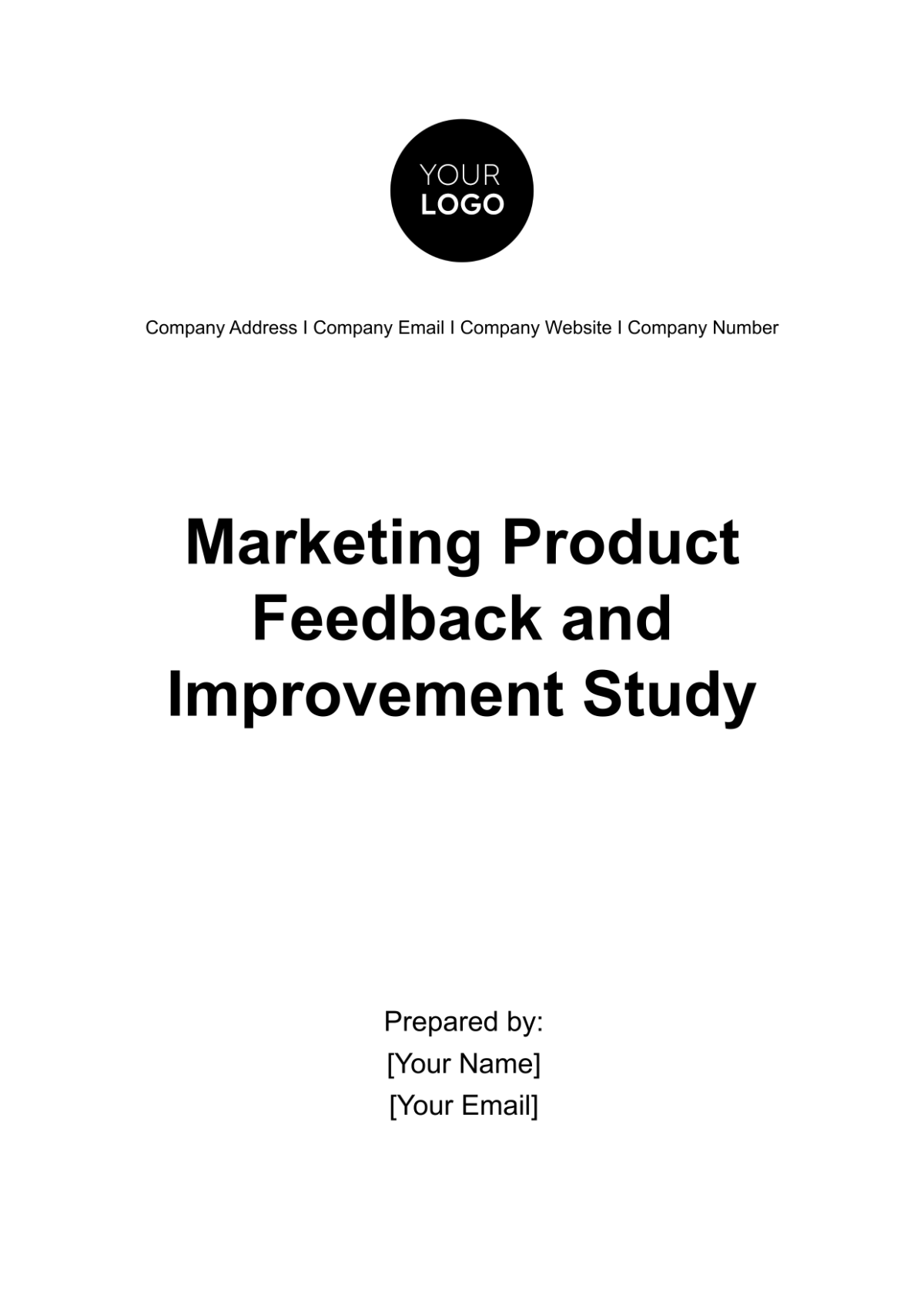 Free Marketing Product Feedback and Improvement Study Template