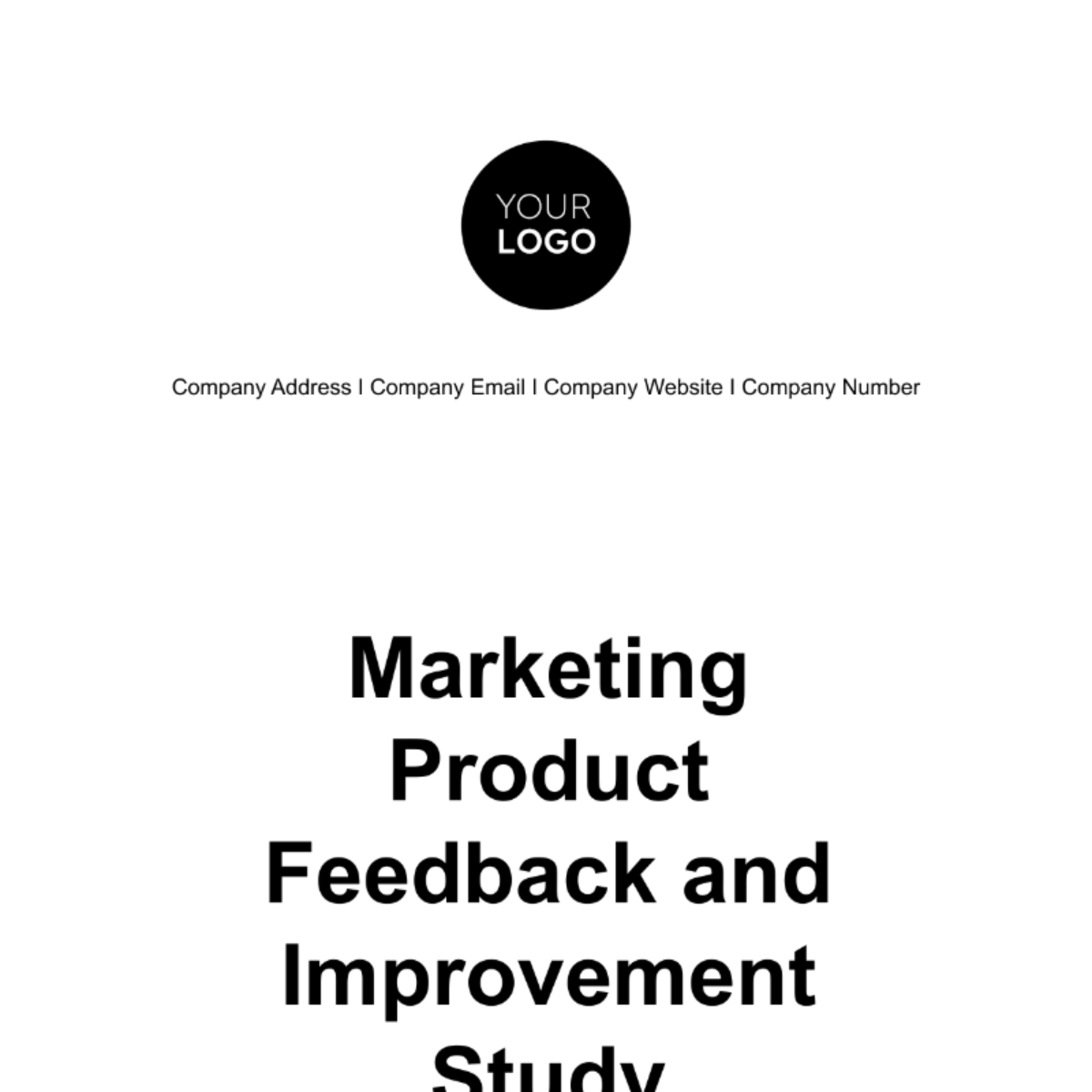 Marketing Product Feedback and Improvement Study Template