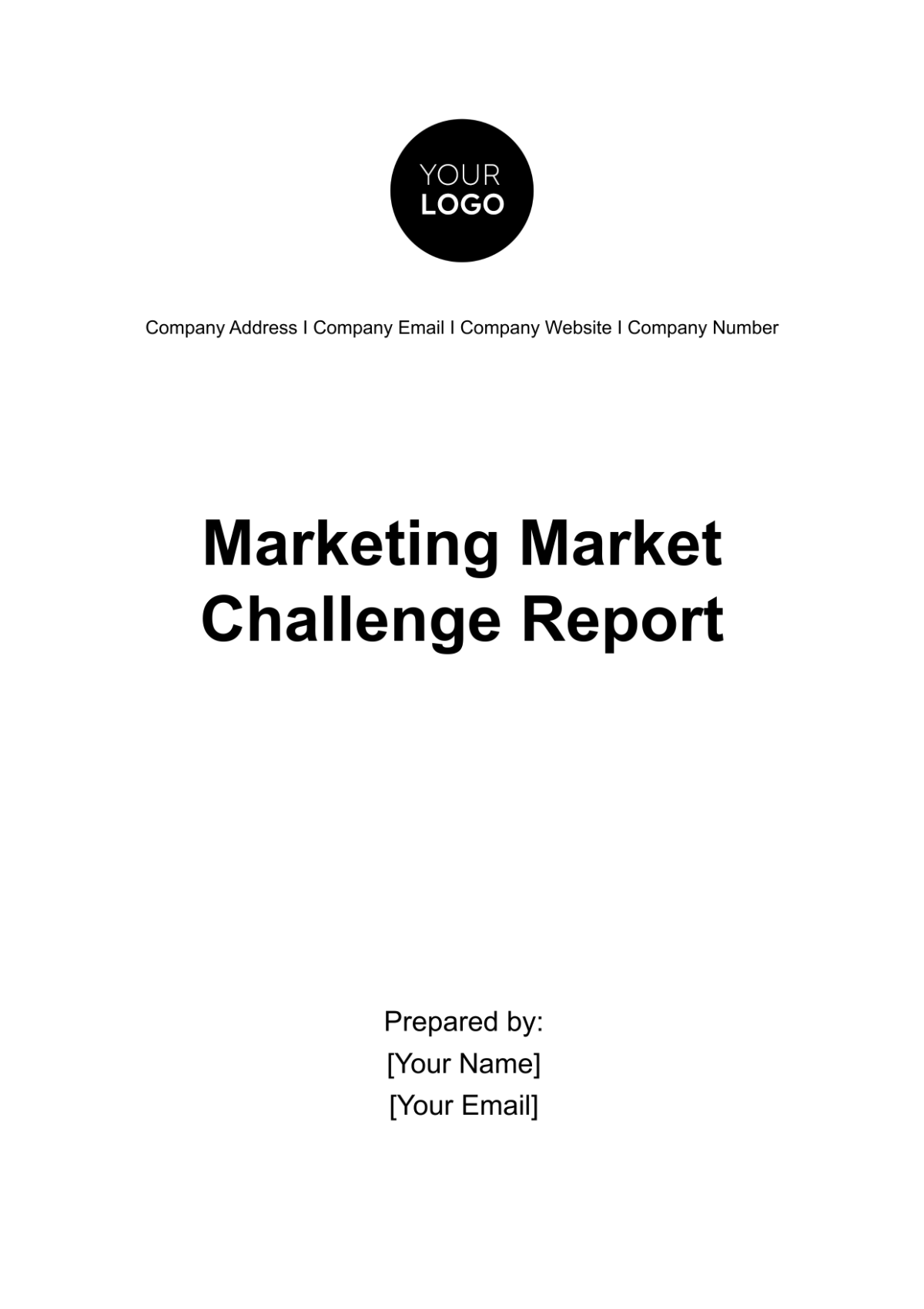 Marketing Market Challenge Report Template