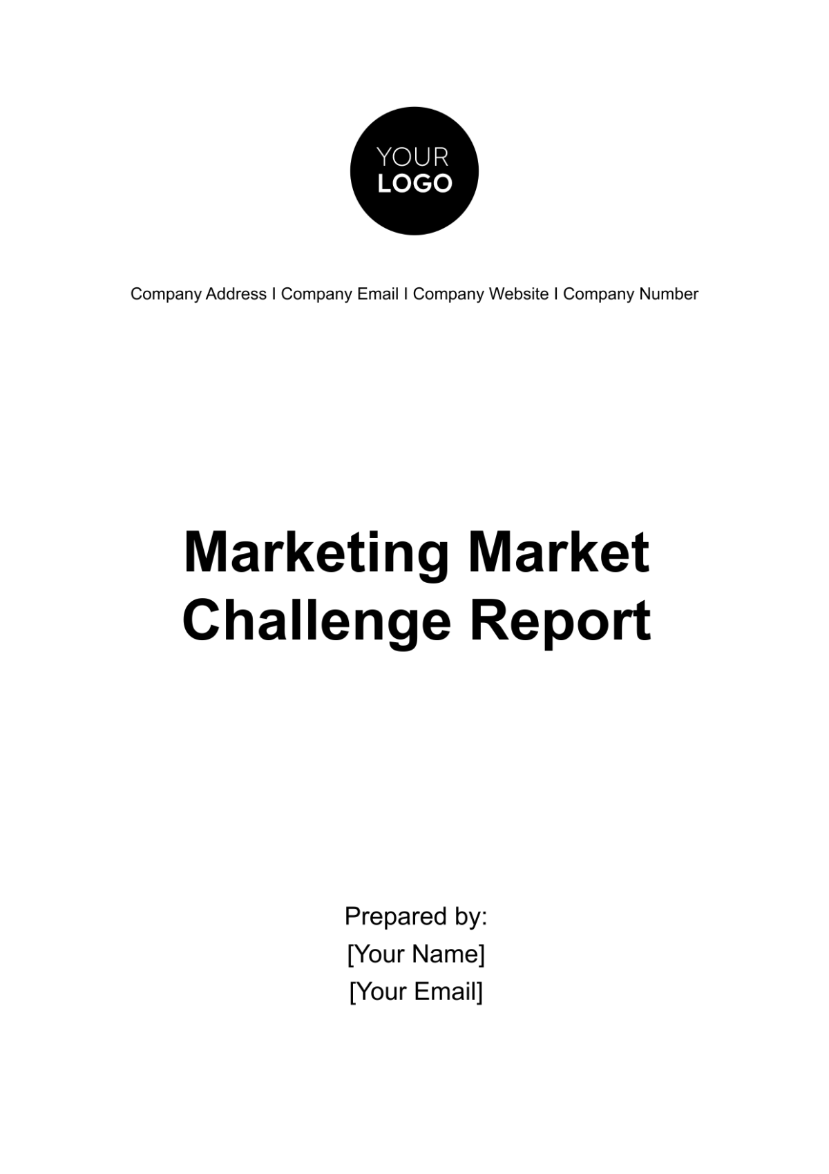 Free Marketing Market Challenge Report Template