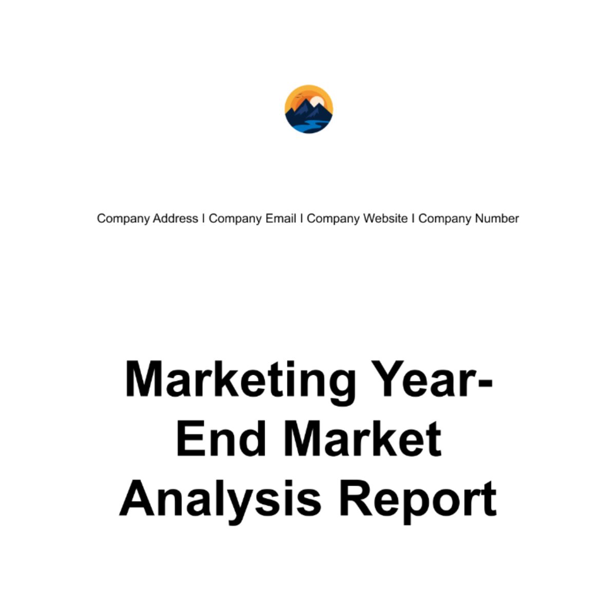 Marketing Year-end Market Analysis Report Template