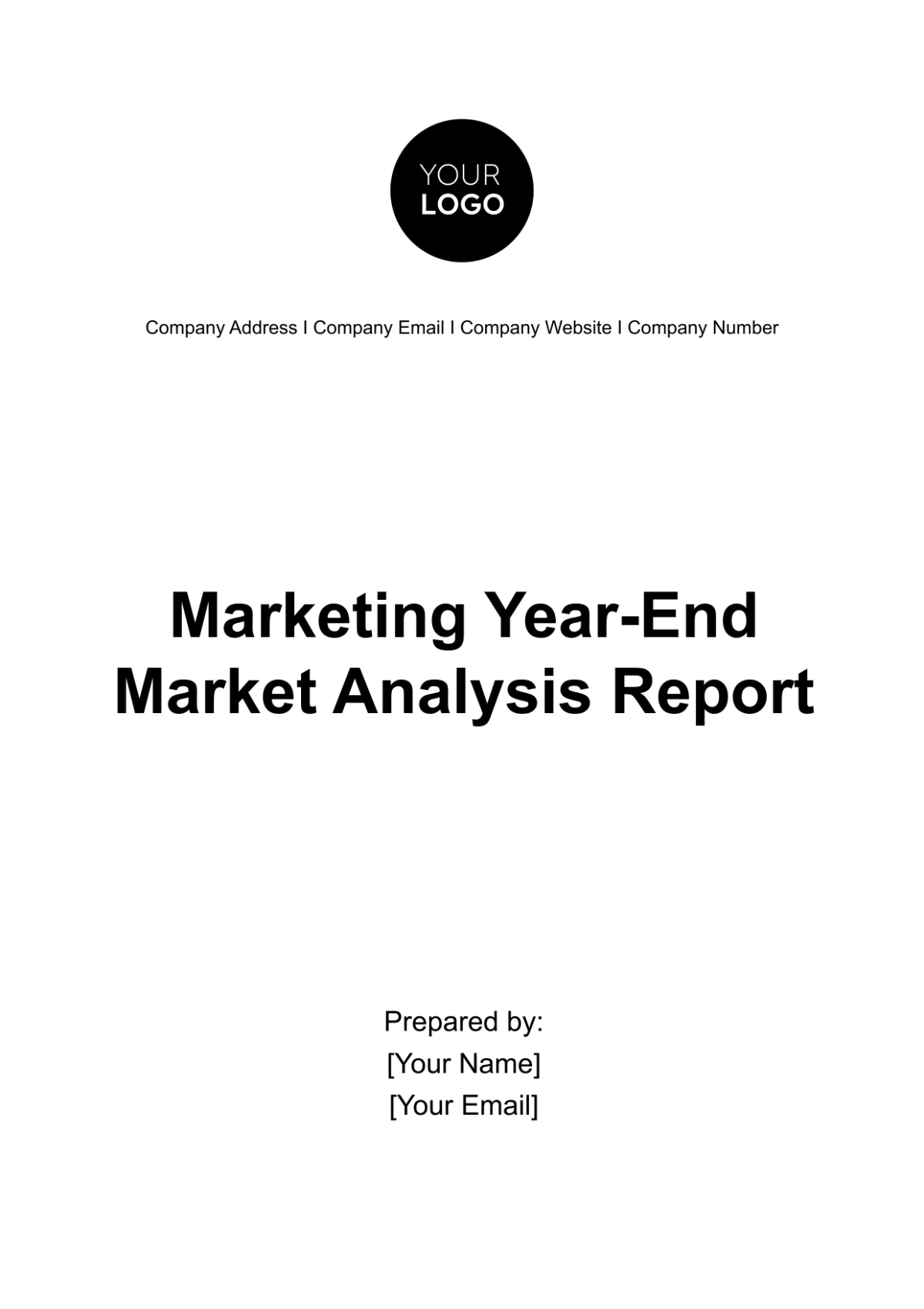 Free Marketing Year-end Market Analysis Report Template