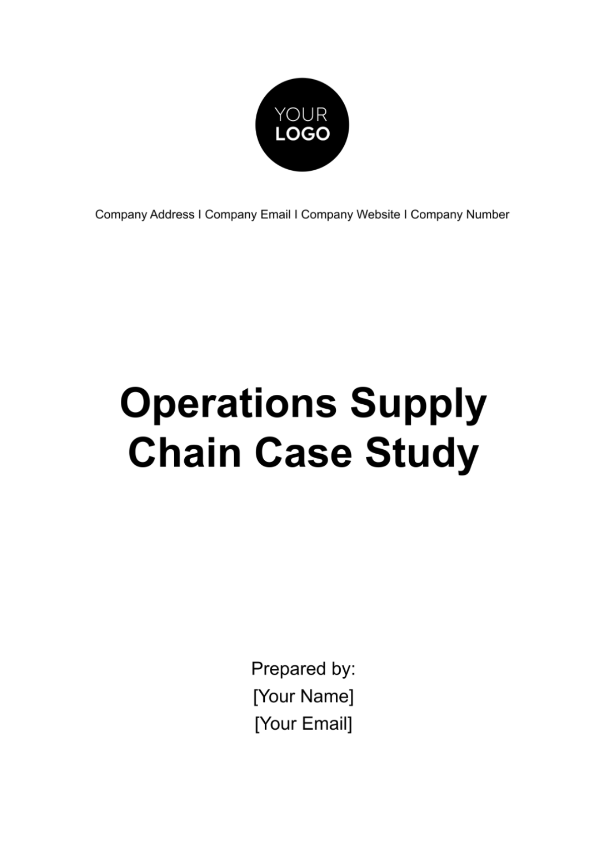 Operations Supply Chain Case Study Template - Edit Online & Download