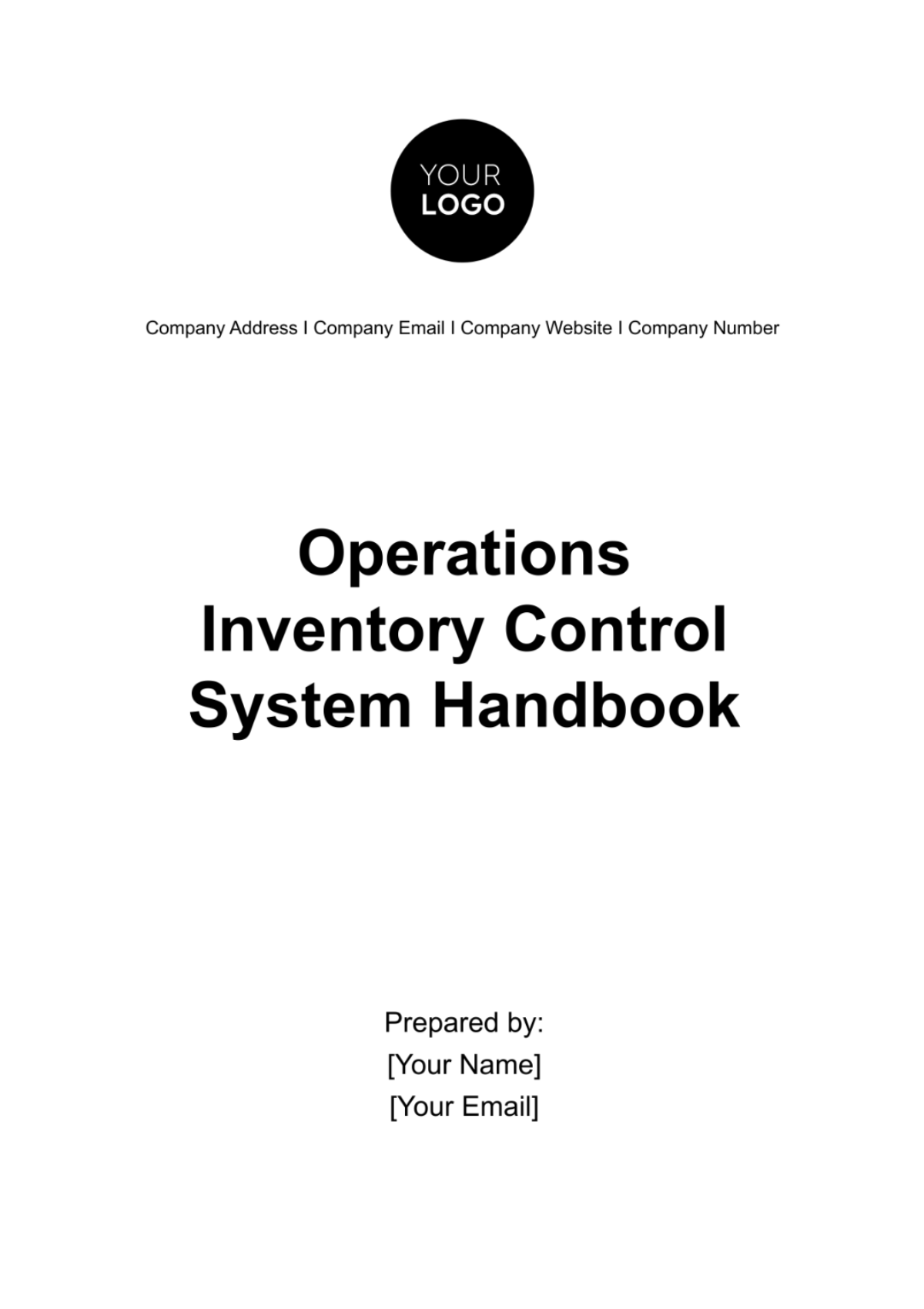 Operations Inventory Control System Handbook Template - Edit Online & Download