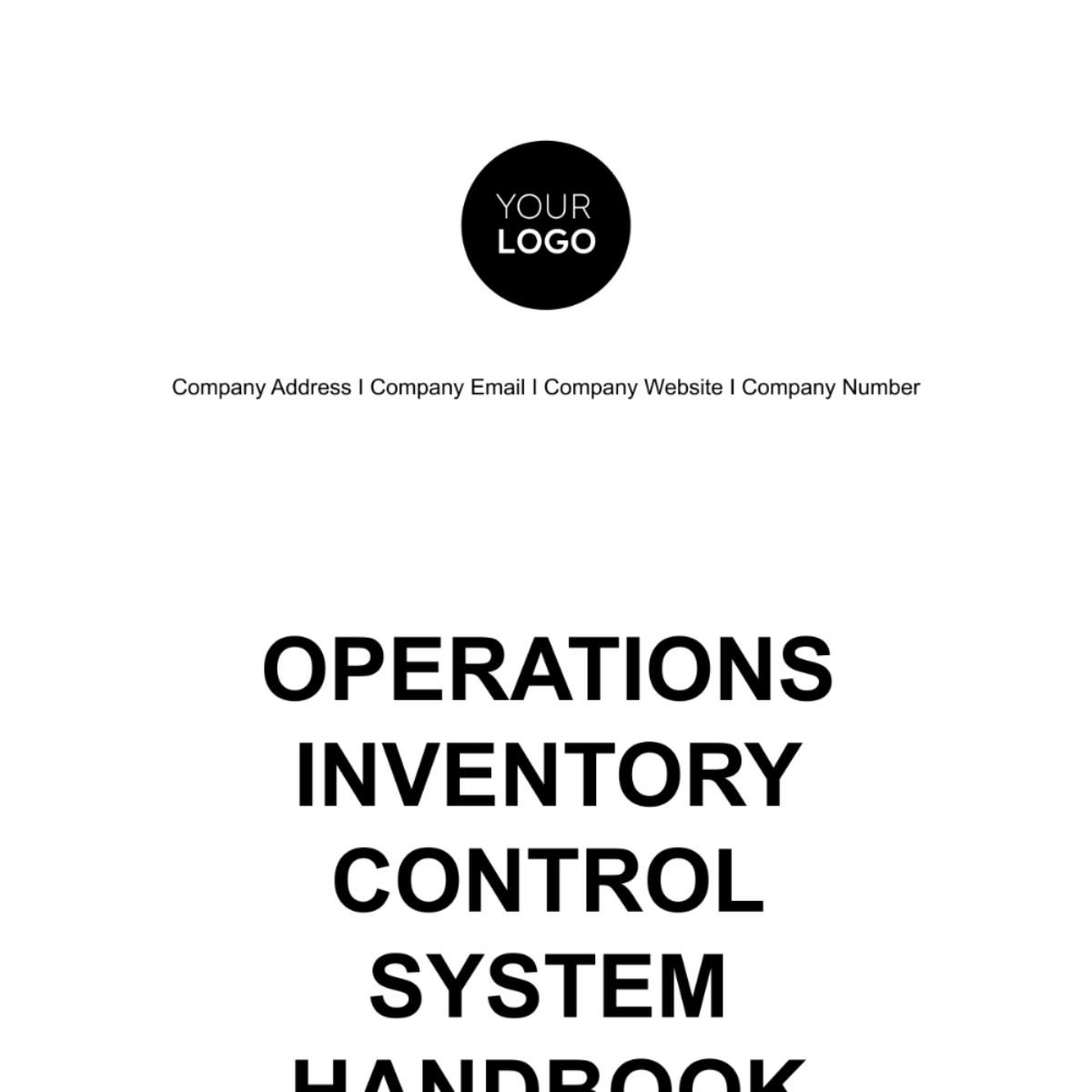 Operations Inventory Control System Handbook Template - Edit Online & Download