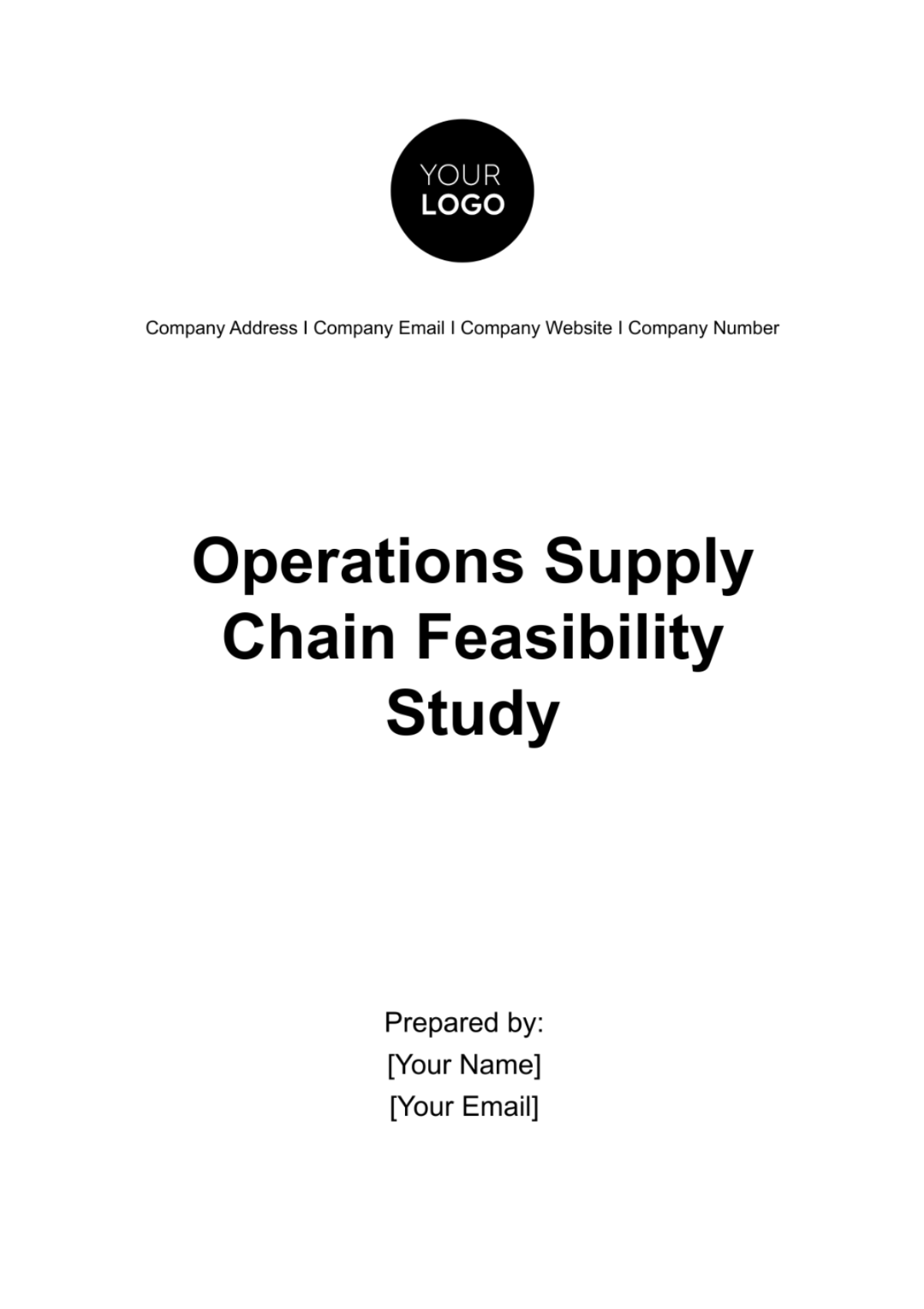 Operations Supply Chain Feasibility Study Template