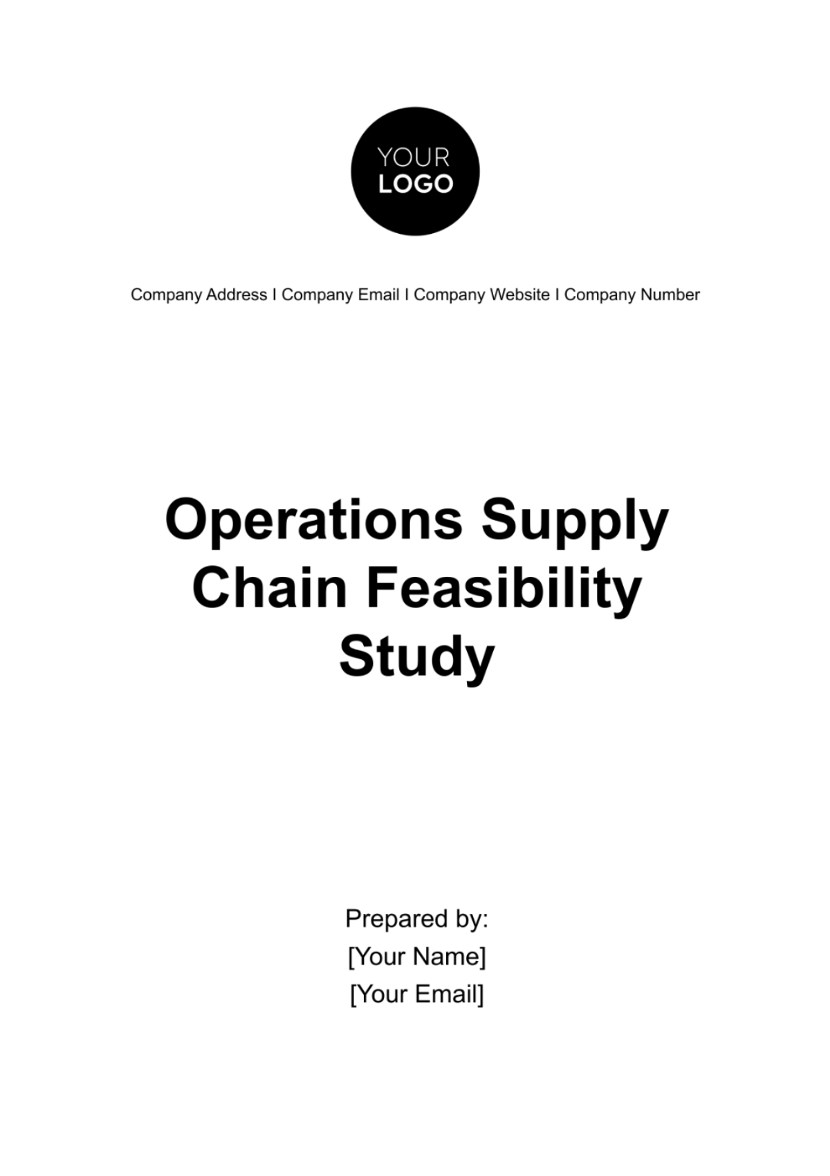 Operations Supply Chain Feasibility Study Template - Edit Online & Download