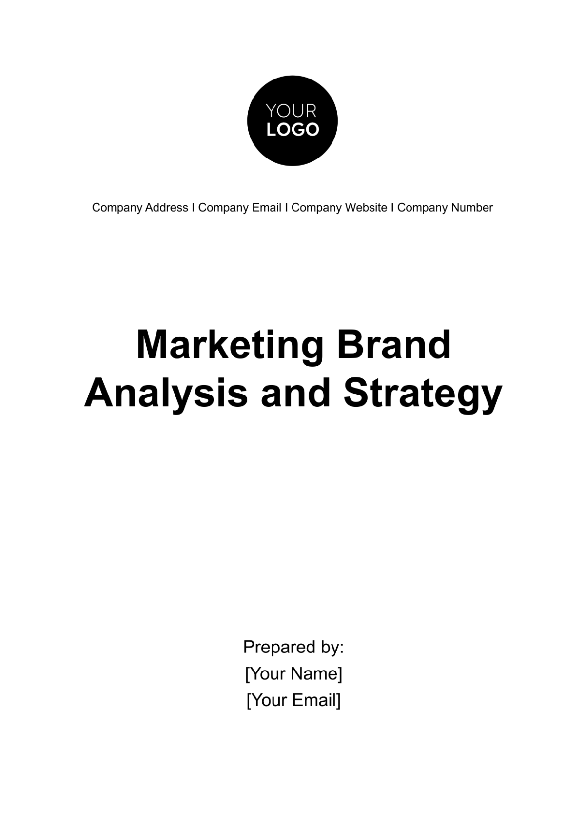 Marketing Brand Analysis and Strategy Template