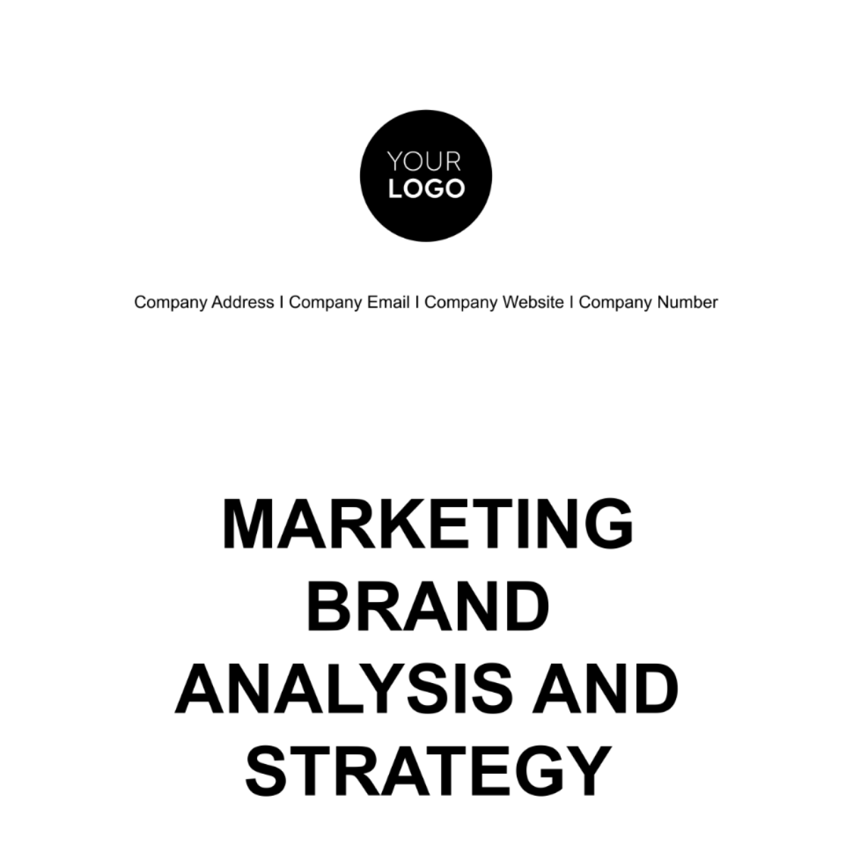 Marketing Brand Analysis and Strategy Template