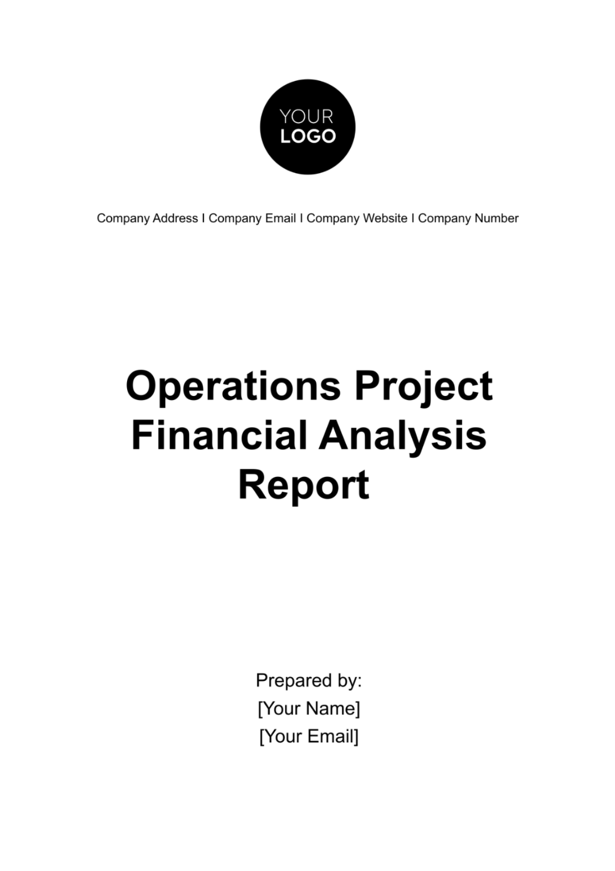 Operations Project Financial Analysis Report Template - Edit Online & Download