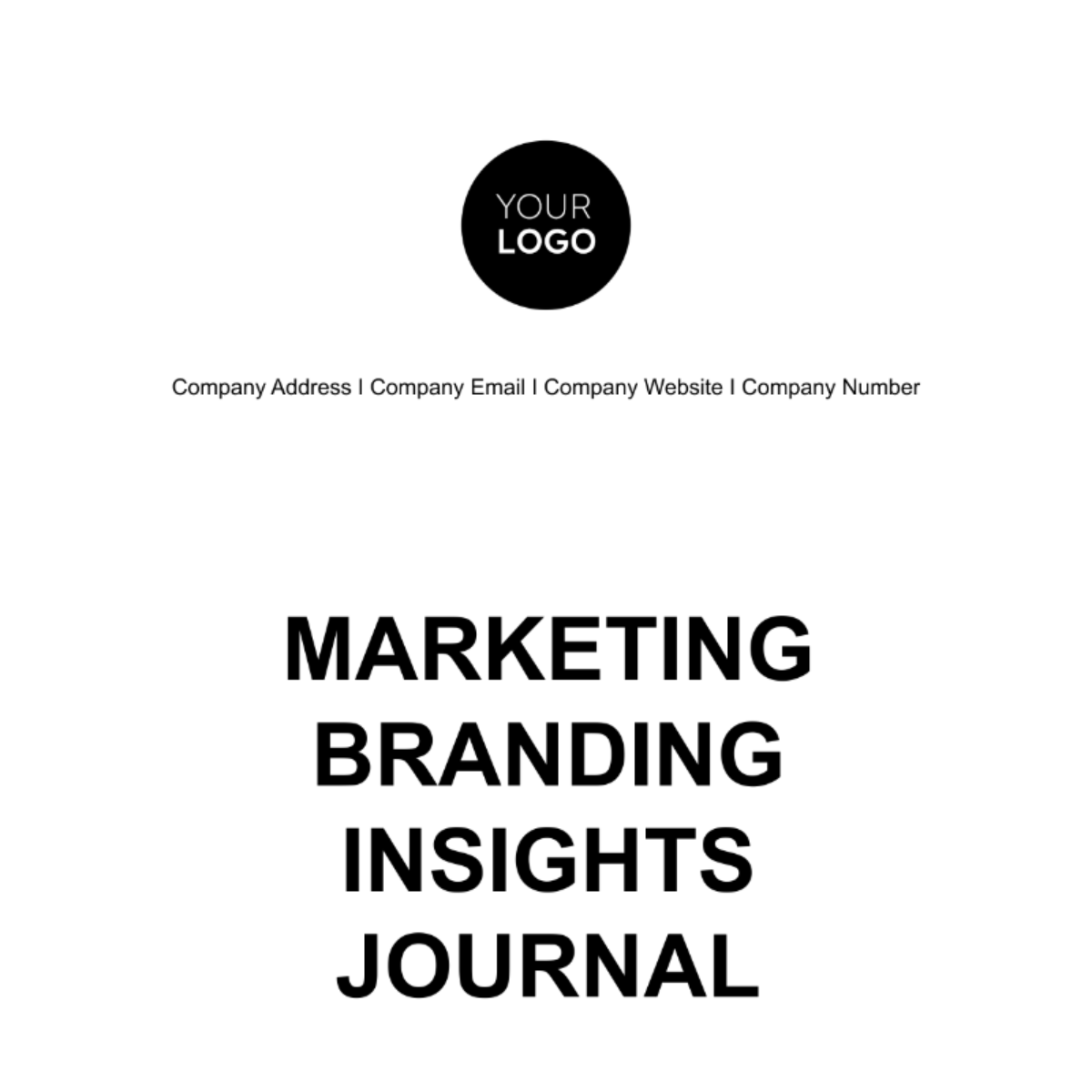 Marketing Branding Insights Journal Template