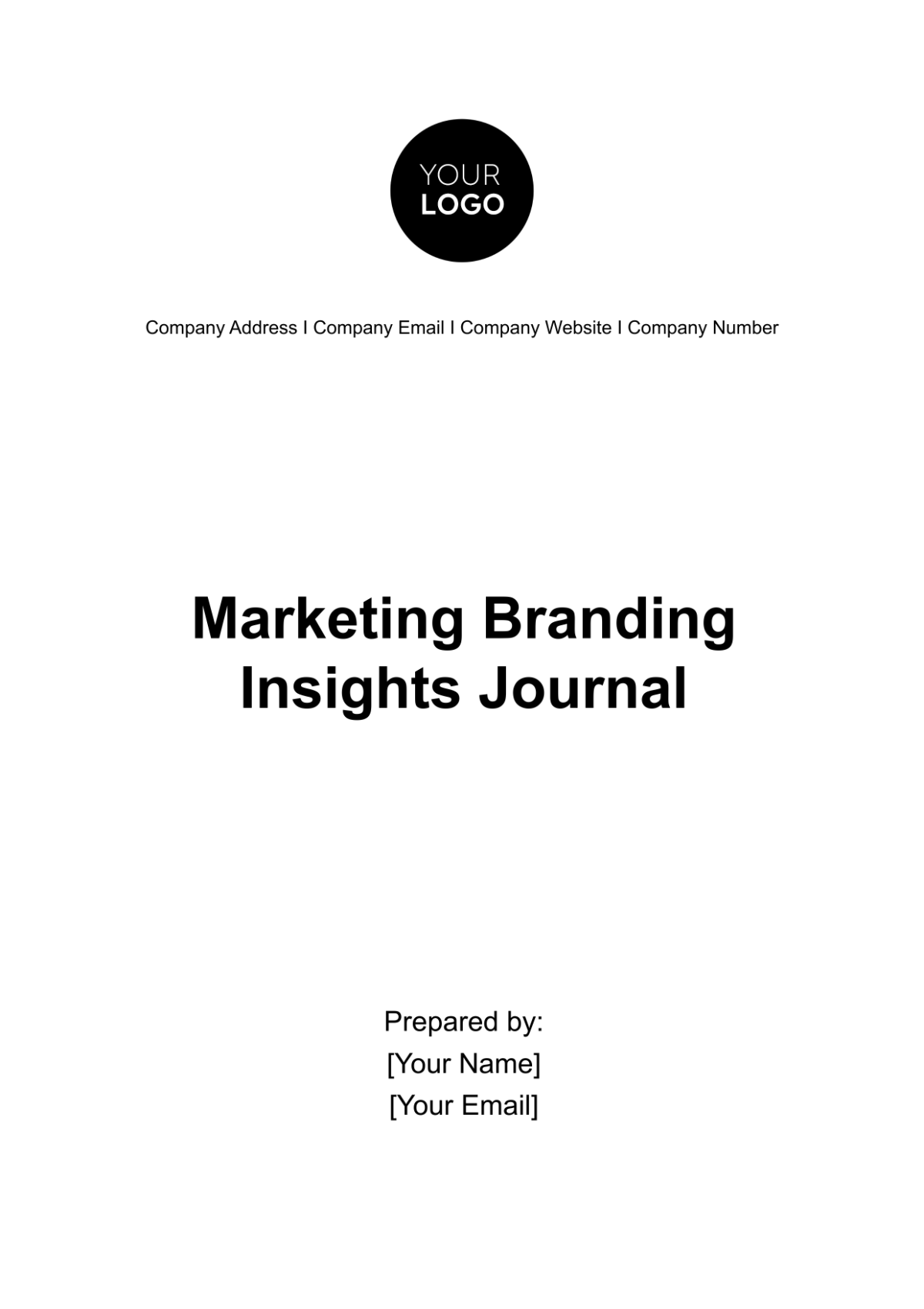 Marketing Branding Insights Journal Template - Edit Online & Download