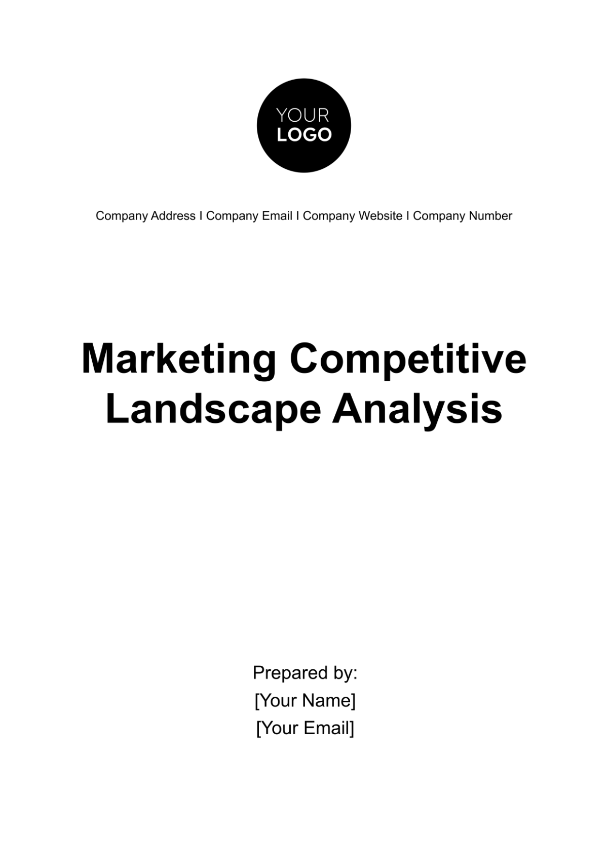 Marketing Competitive Landscape Analysis Template