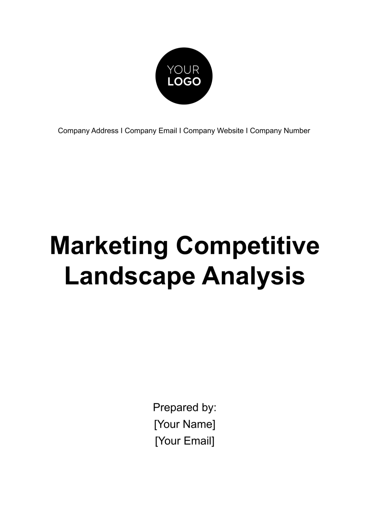 Marketing Competitive Landscape Analysis Template - Edit Online & Download