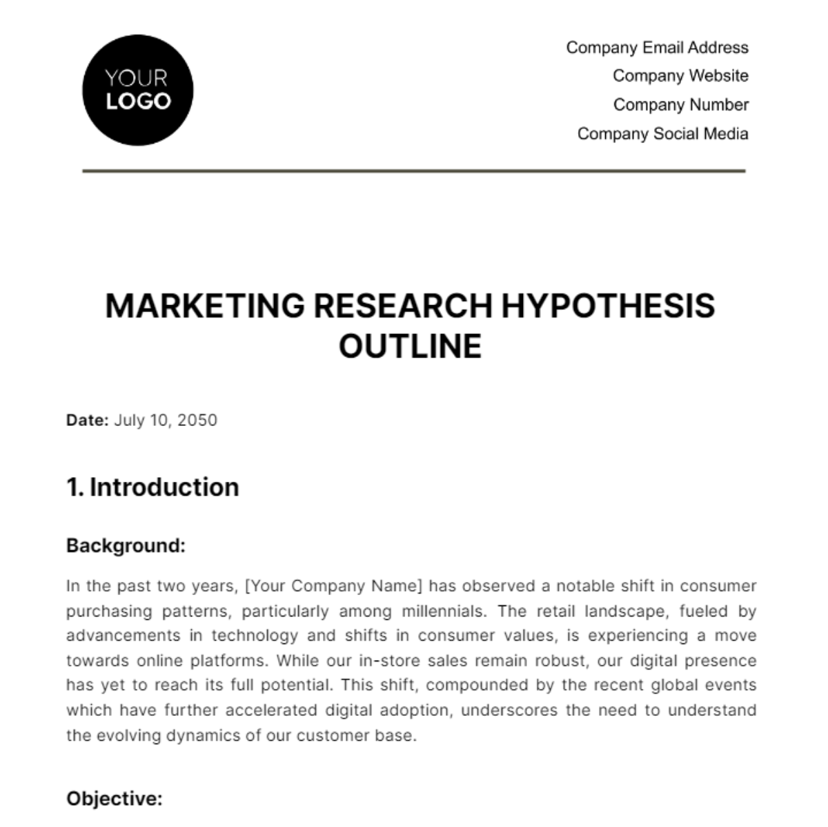 example of marketing research hypothesis