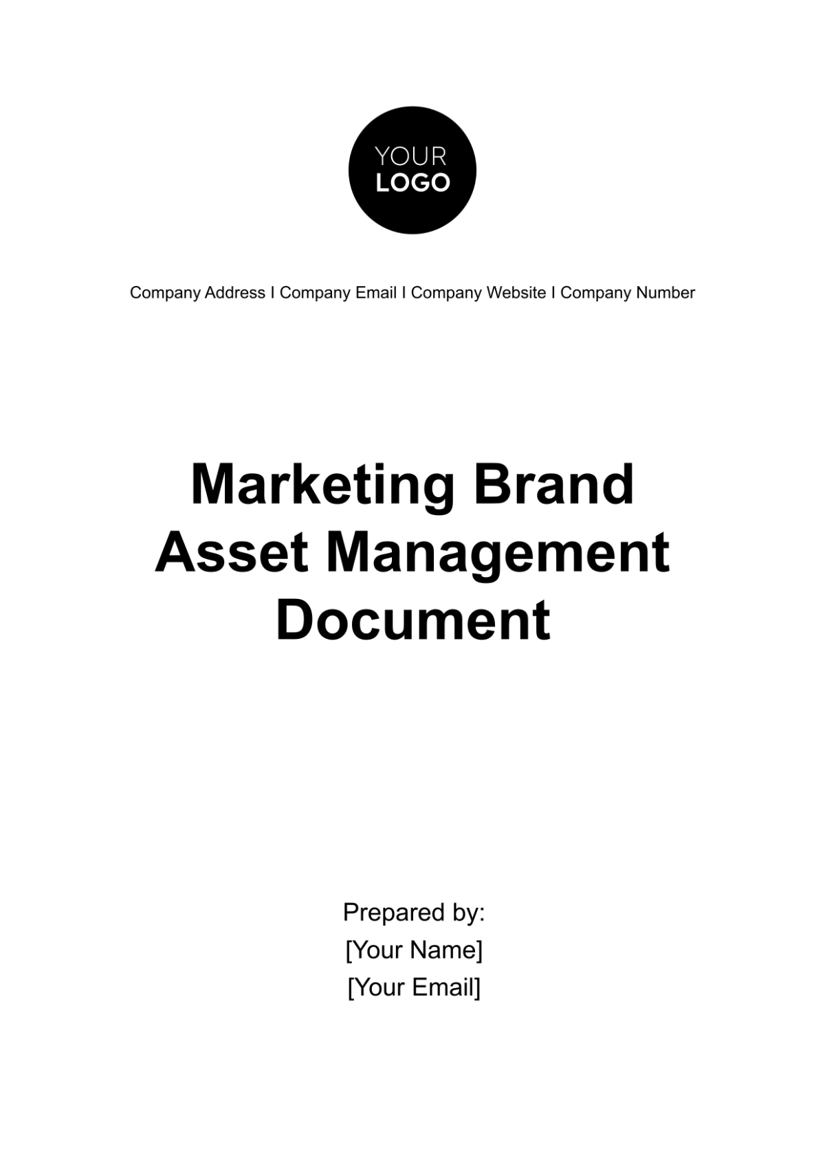 Marketing Brand Asset Management Document Template