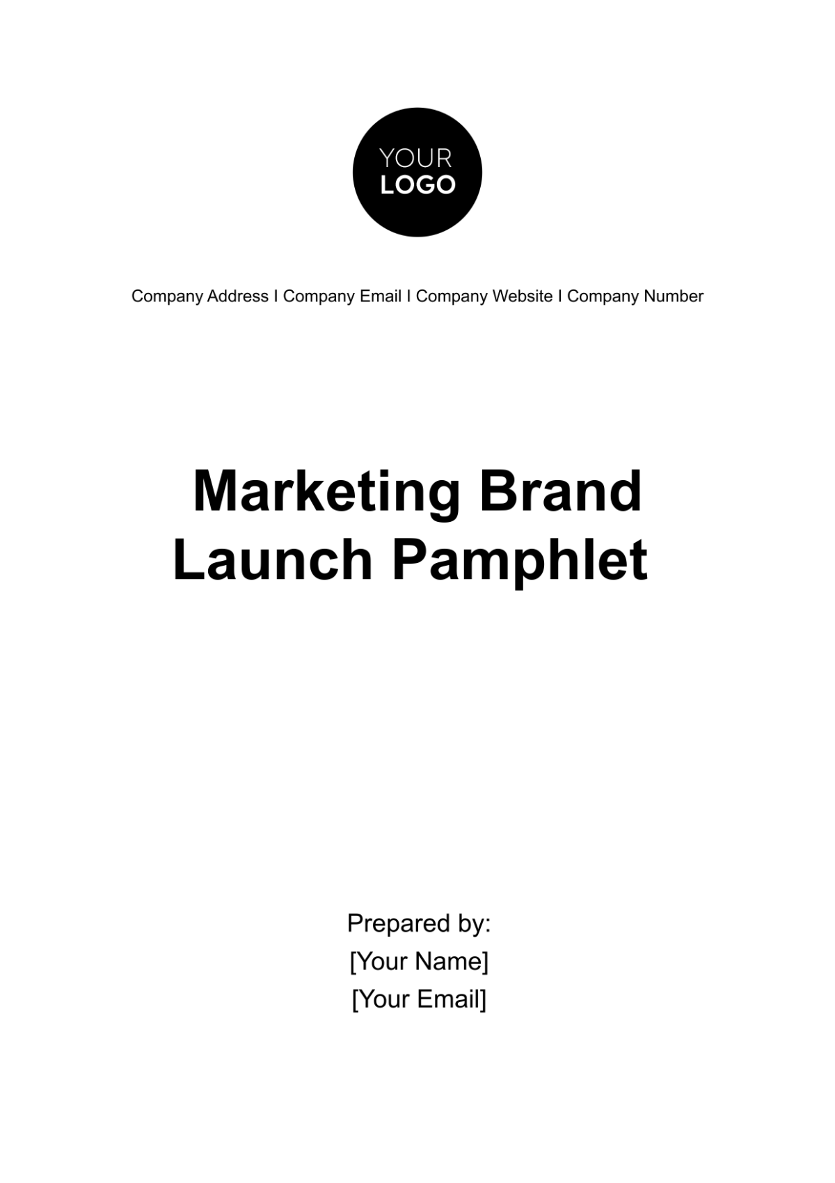 Marketing Brand Launch Pamphlet Template