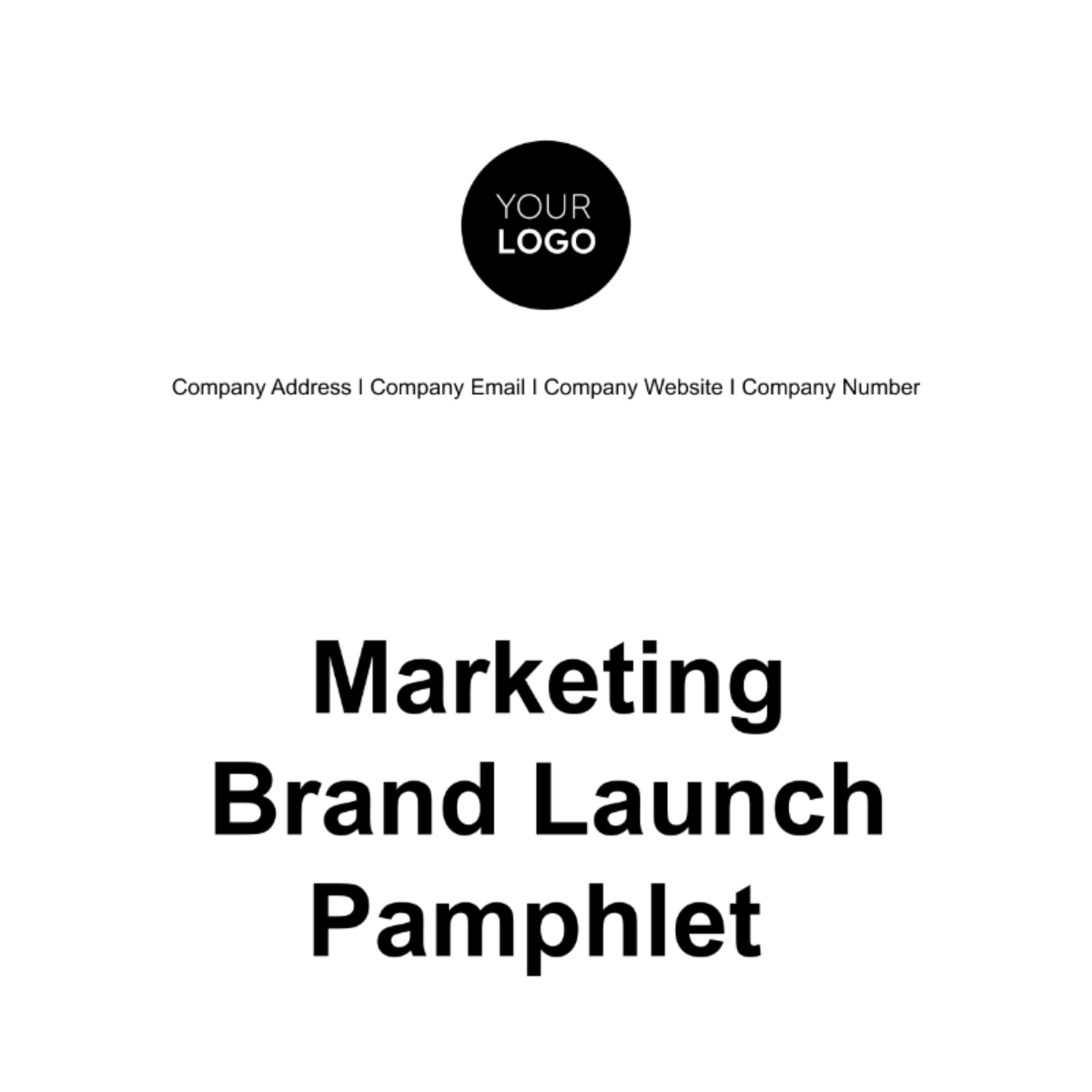 Marketing Brand Launch Pamphlet Template