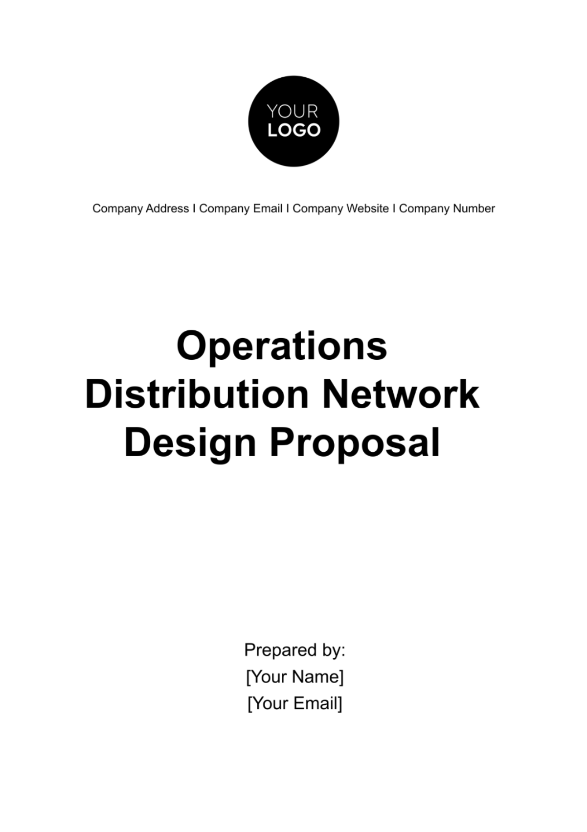 Operations Distribution Network Design Proposal Template