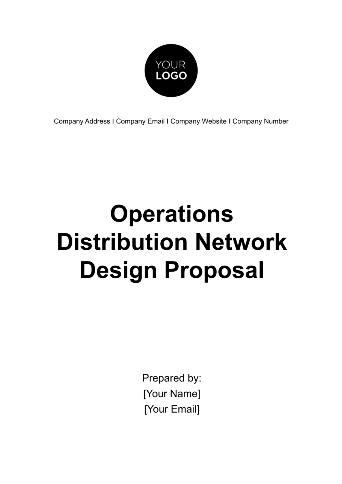 Operations Distribution Network Design Proposal Template - Edit Online & Download