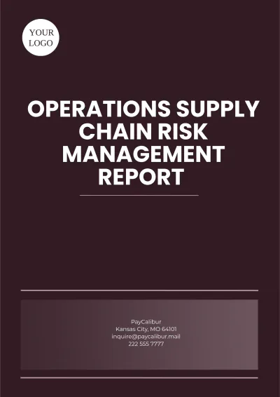 Free Operations Supply Chain Risk Management Report Template to Edit Online