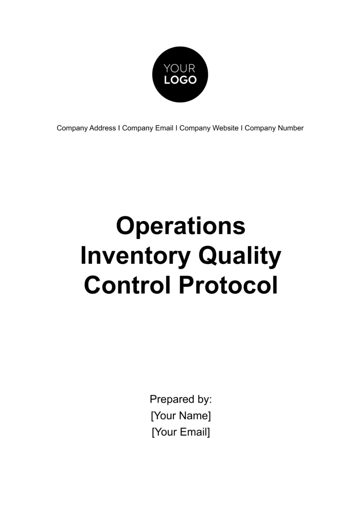 Operations Inventory Quality Control Protocol Template - Edit Online & Download