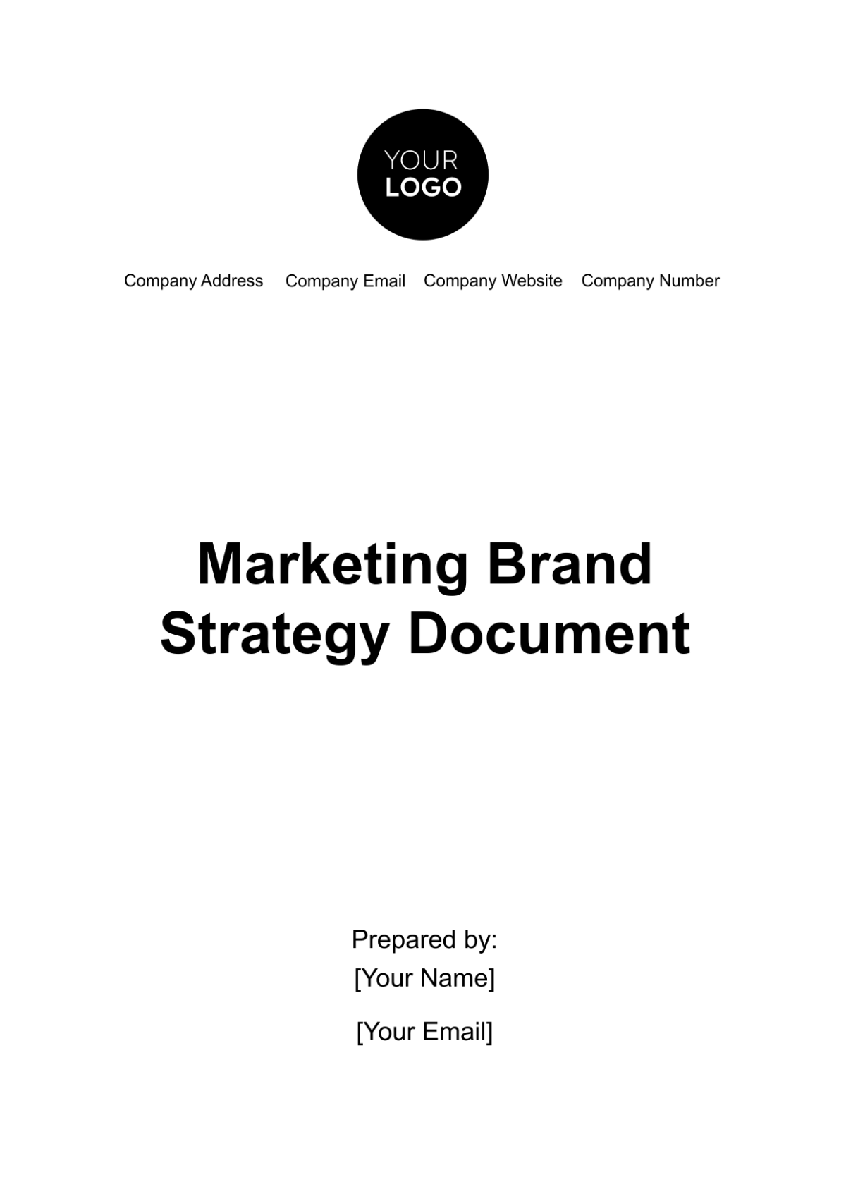 Marketing Brand Strategy Document Template - Edit Online & Download