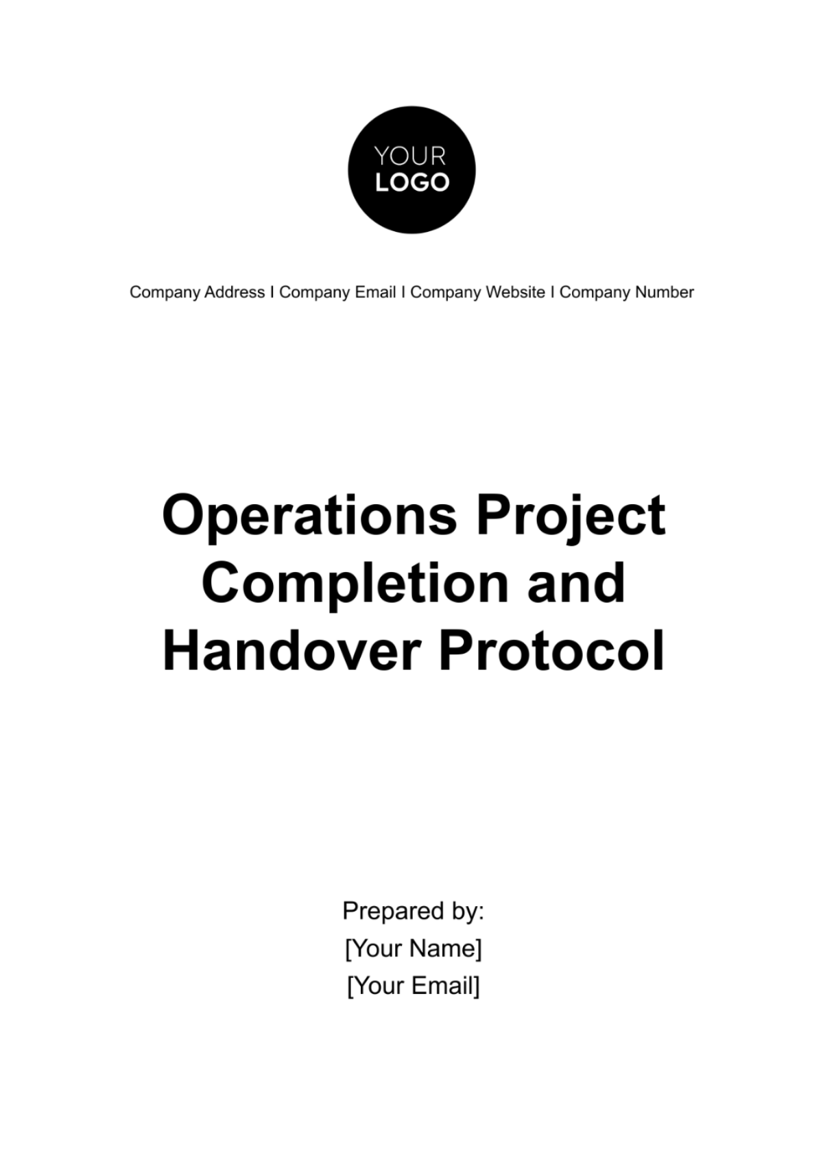 Operations Project Completion and Handover Protocol Template - Edit Online & Download