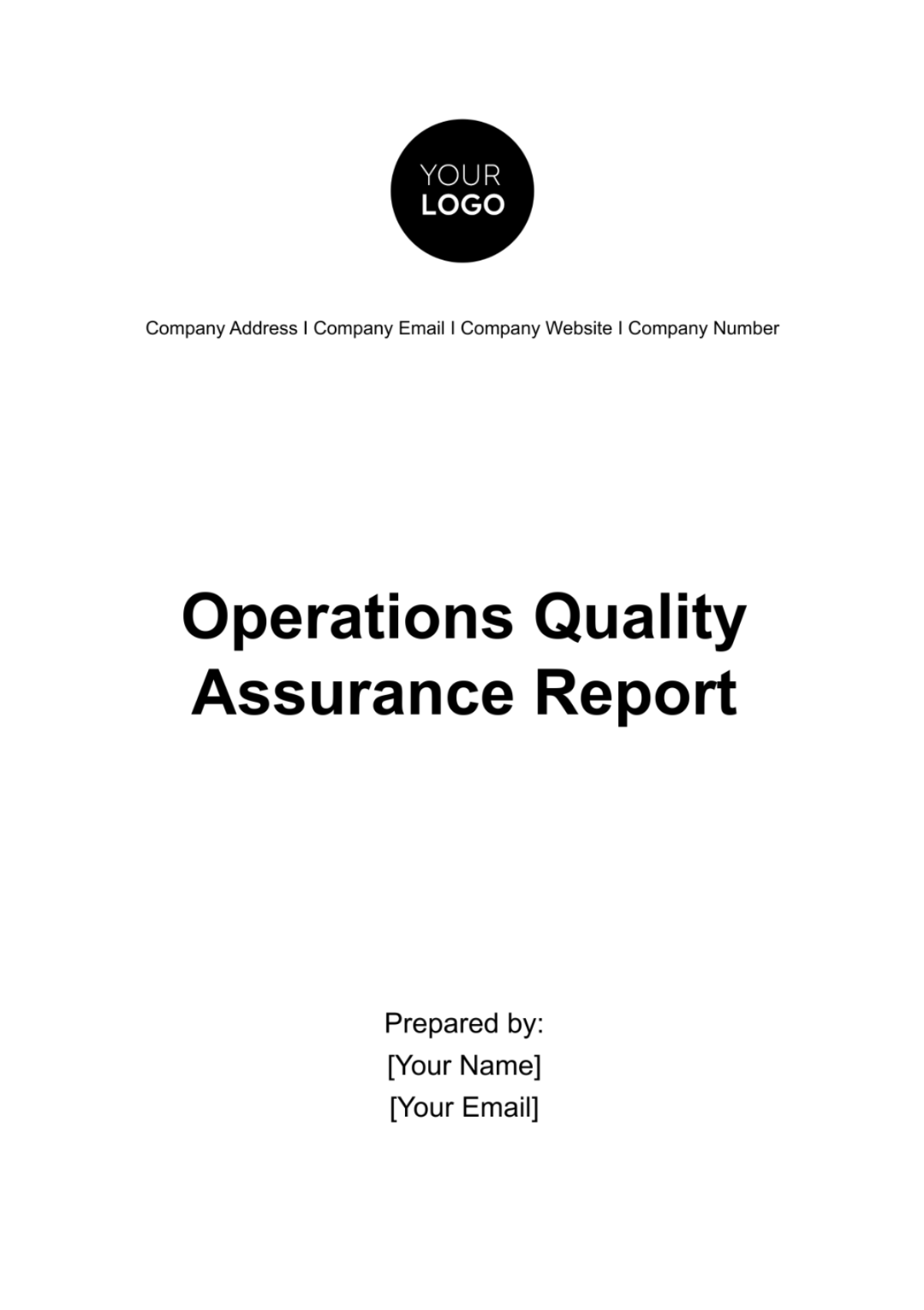 Operations Quality Assurance Report Template - Edit Online & Download