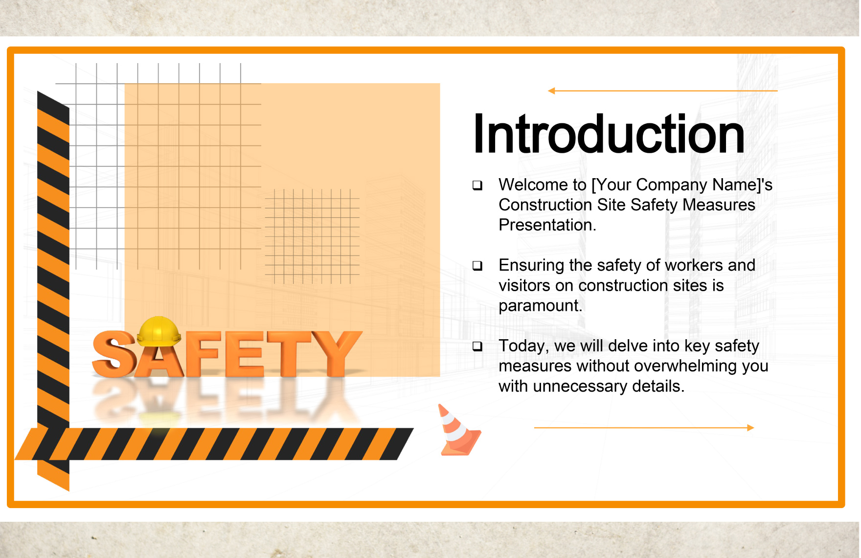 Construction Site Safety Measures Presentation Template - Download ...