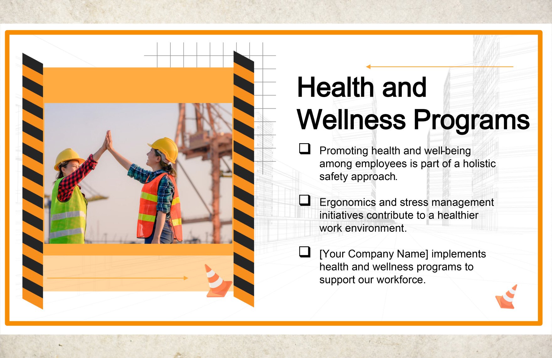 Construction Site Safety Measures Presentation Template