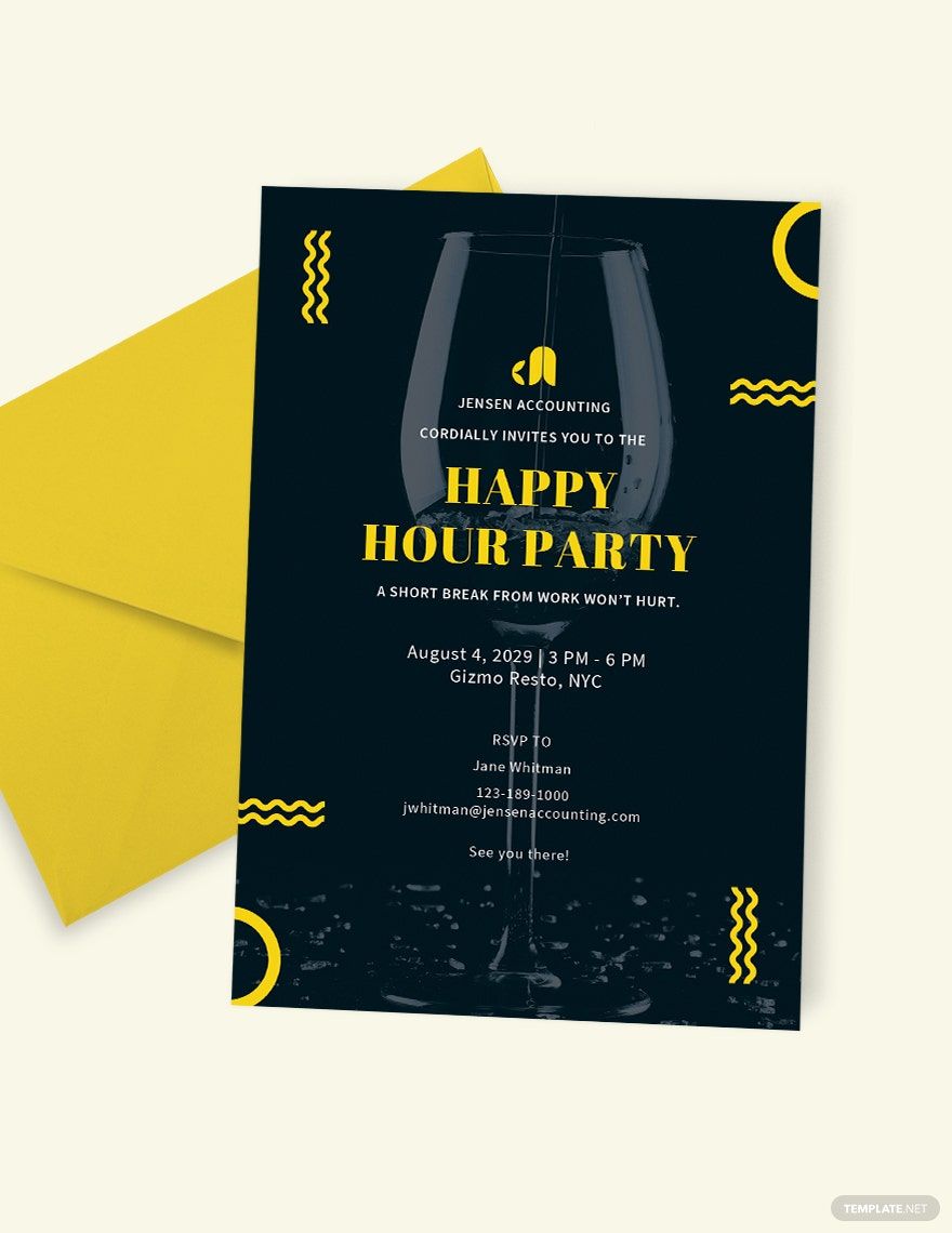 Happy Hour Party Invitation Template