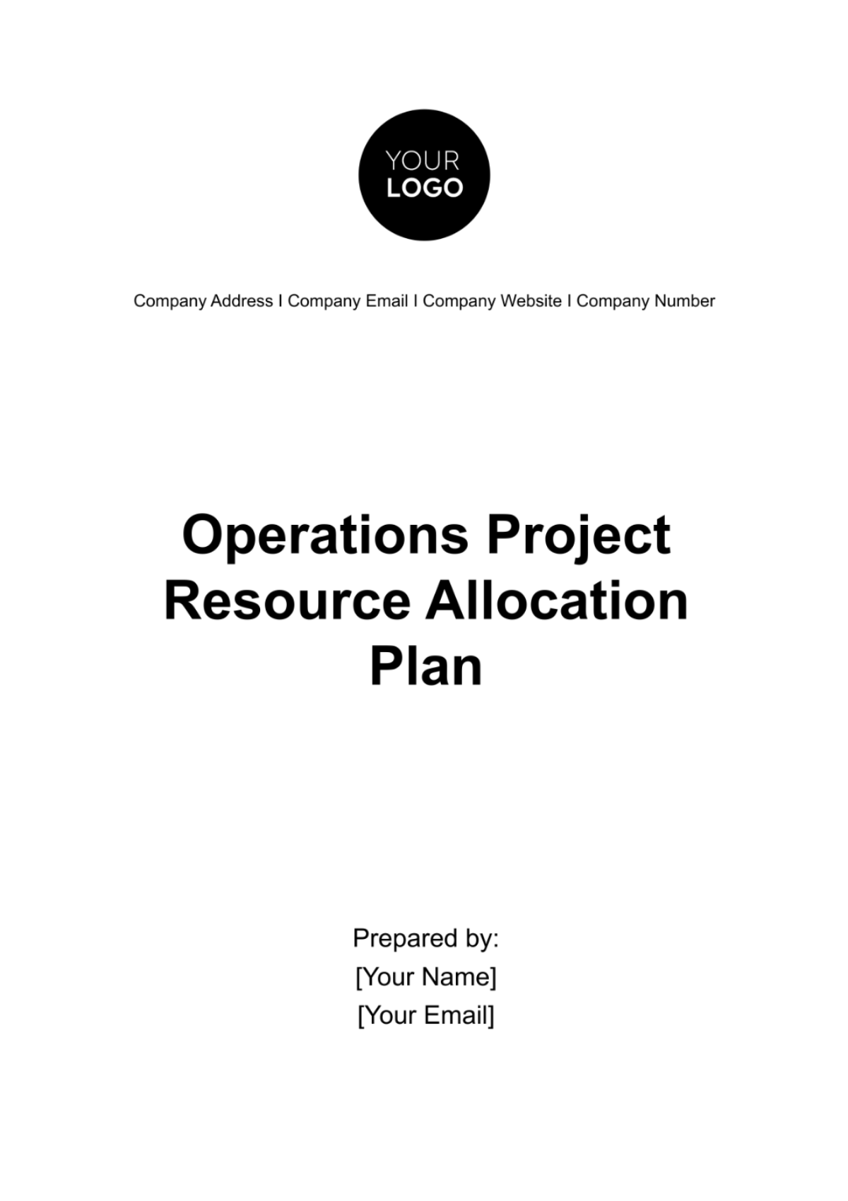 Operations Project Resource Allocation Plan Template - Edit Online & Download