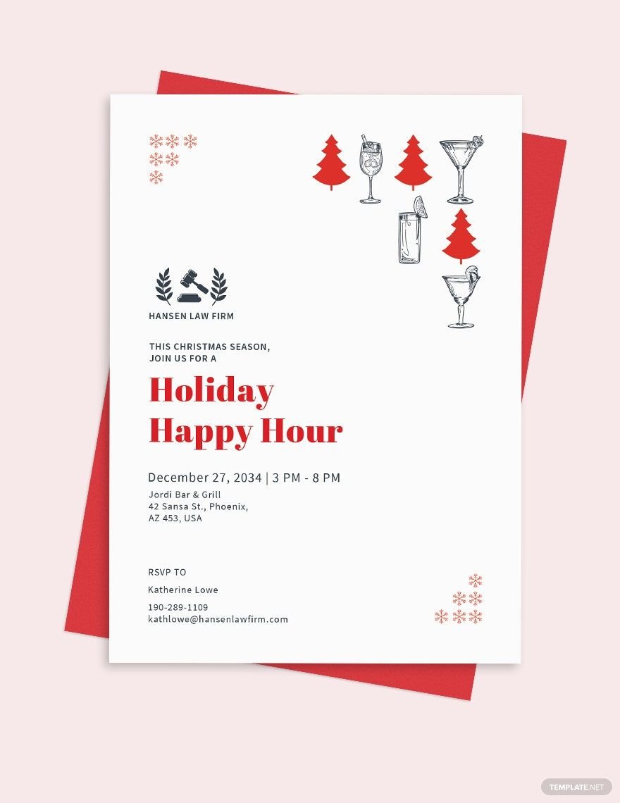 Holiday Happy Hour Invite Template