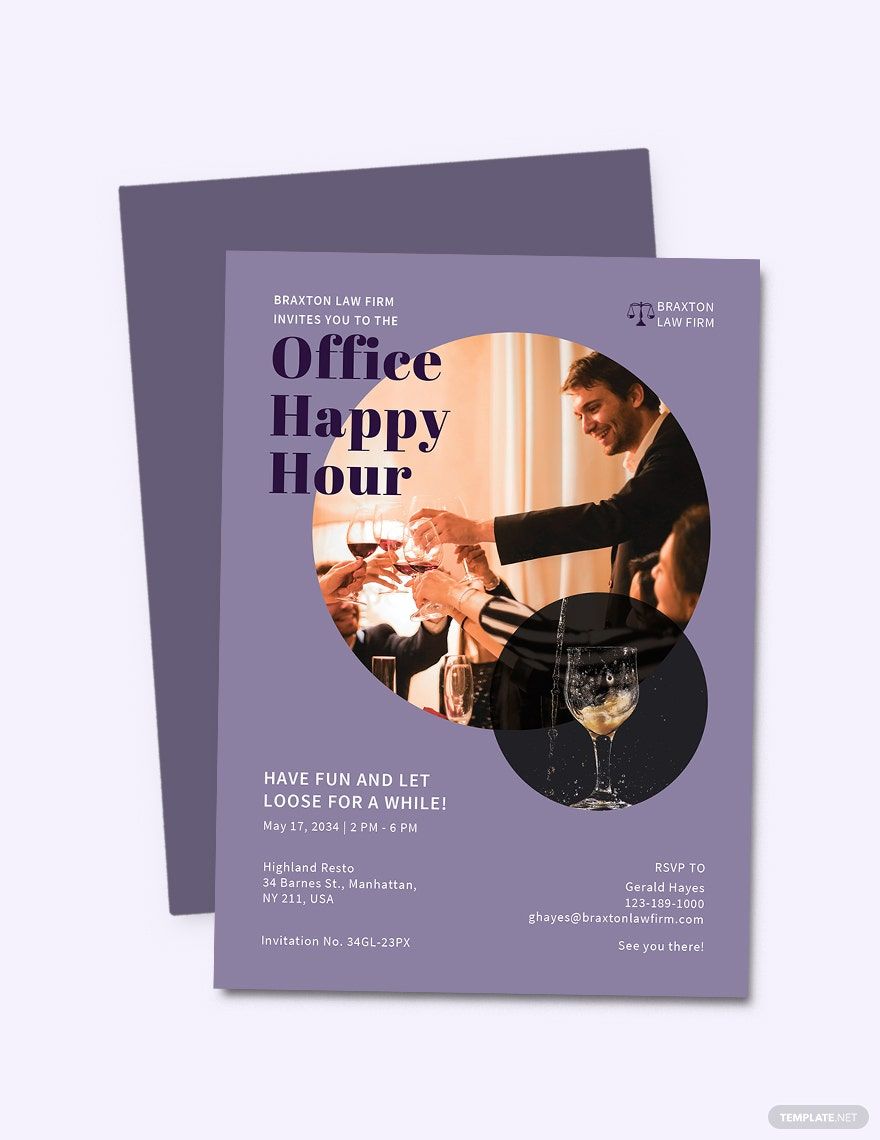 Free Office Happy Hour Invitation Template
