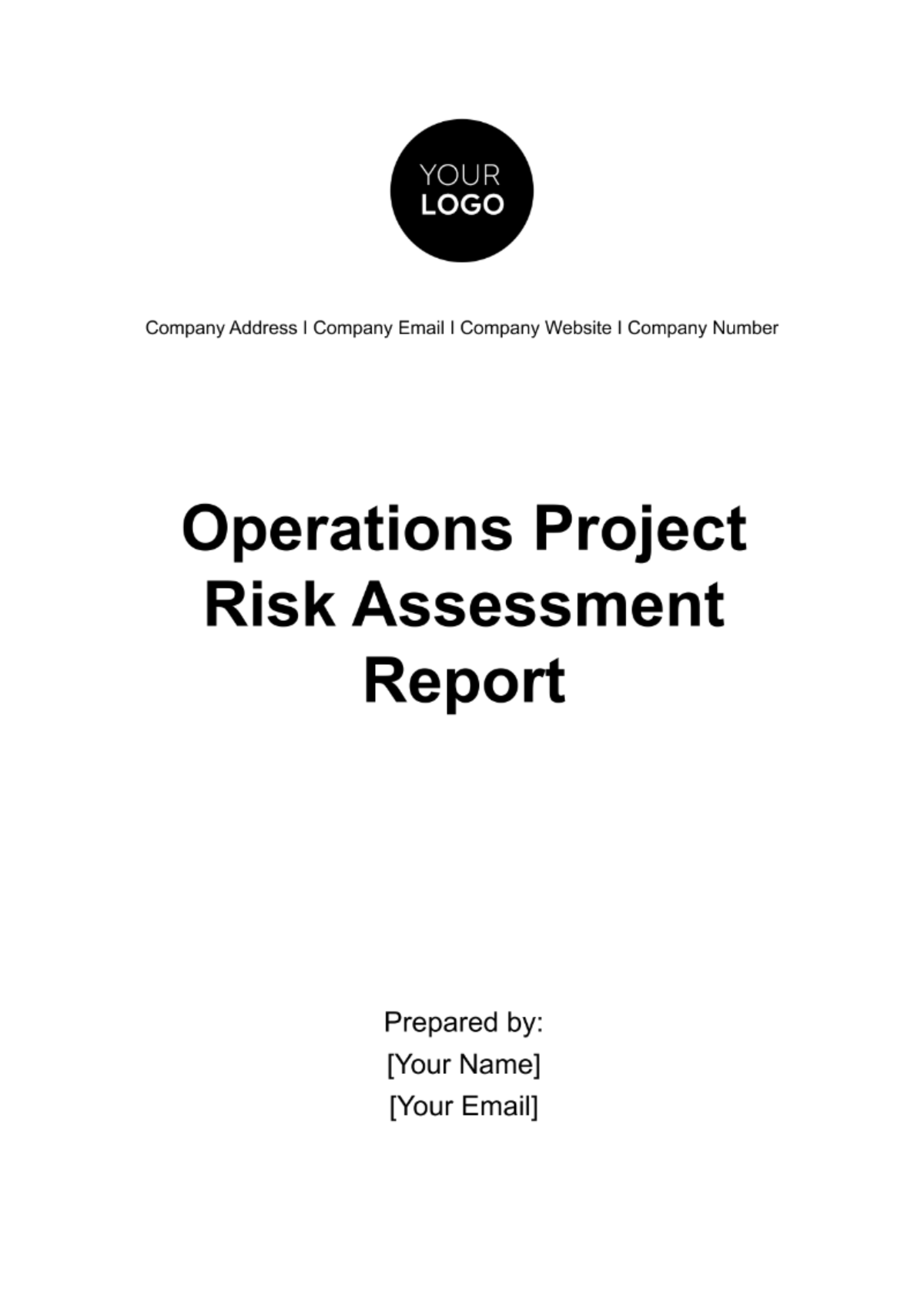 Operations Project Risk Assessment Report Template