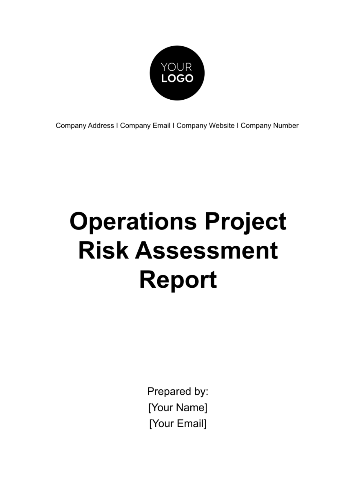 Operations Project Risk Assessment Report Template - Edit Online & Download